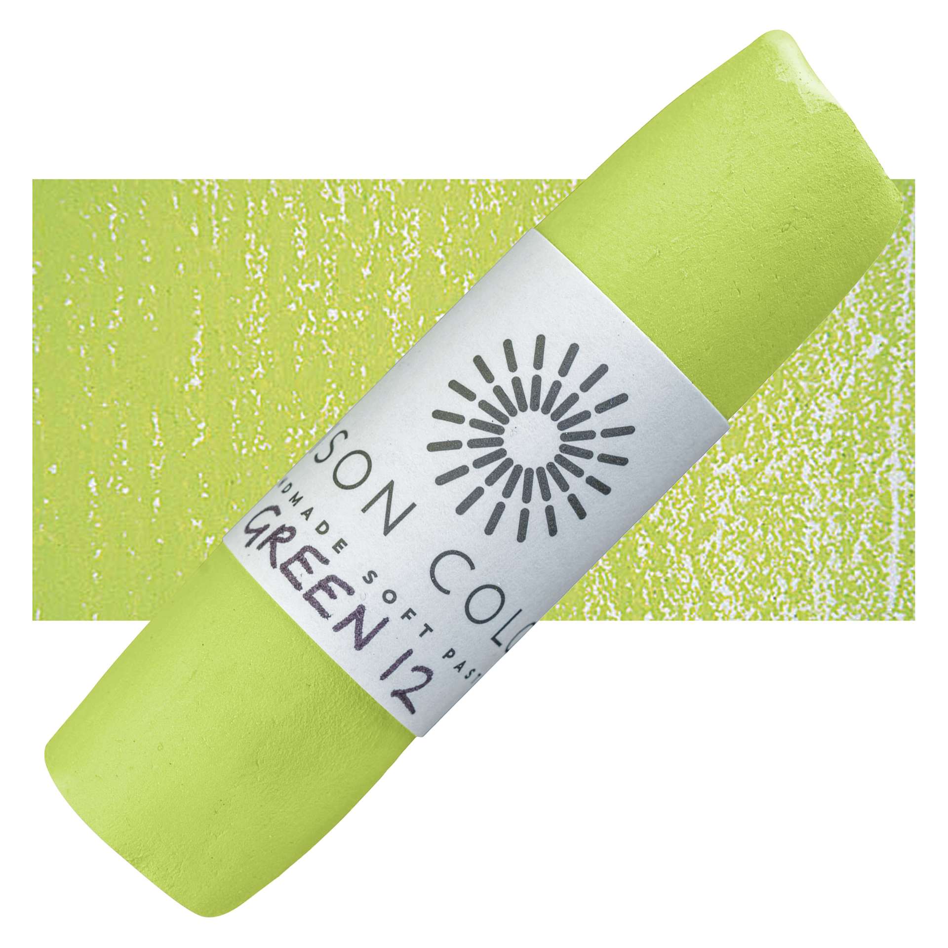 Unison Large Soft Pastel - Green 12 pastel and swatch