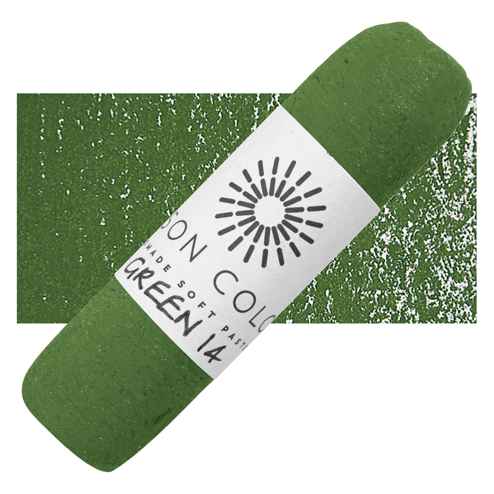 Unison Large Soft Pastel - Green 14 pastel and swatch