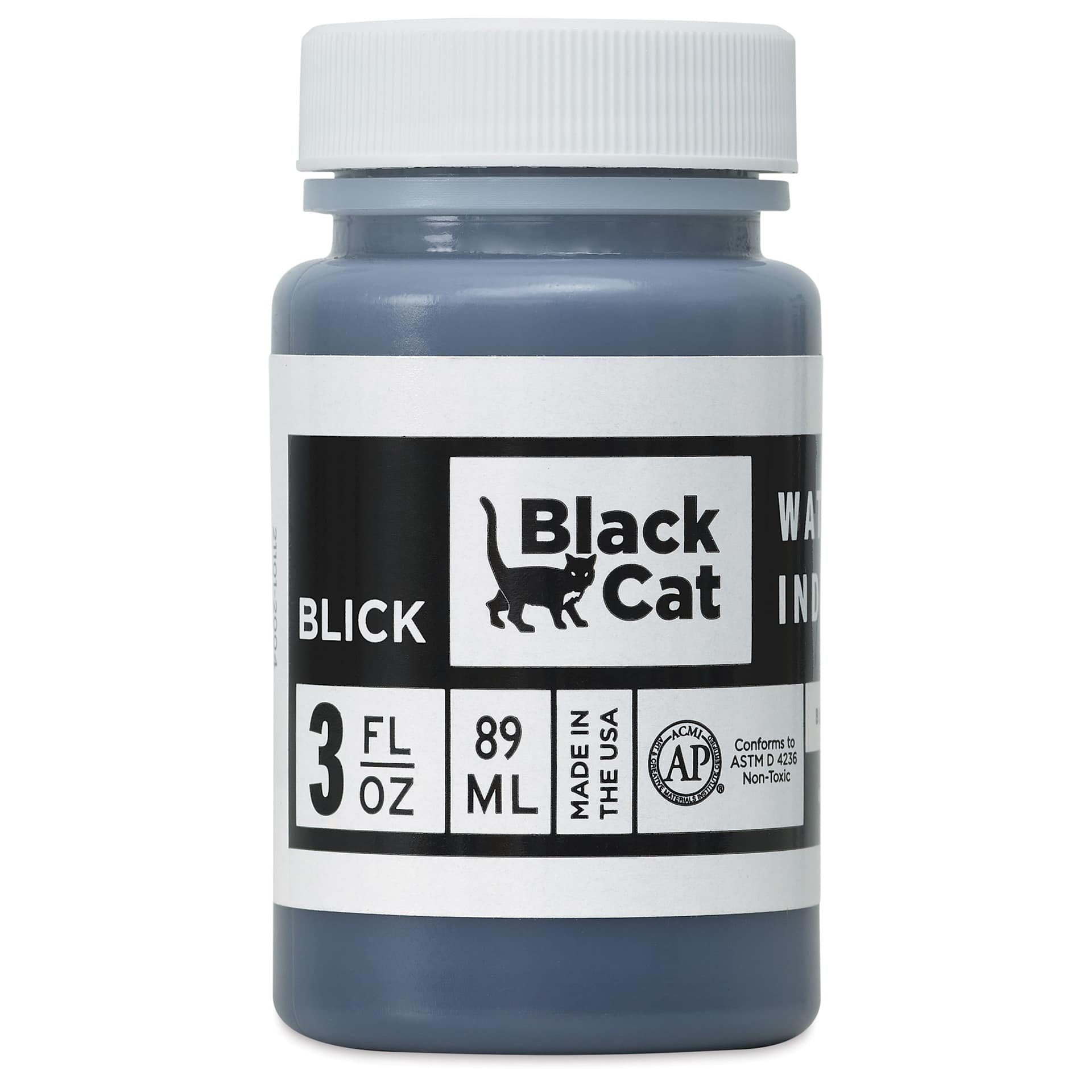 Blick Black Cat Waterproof India Ink - 3 oz