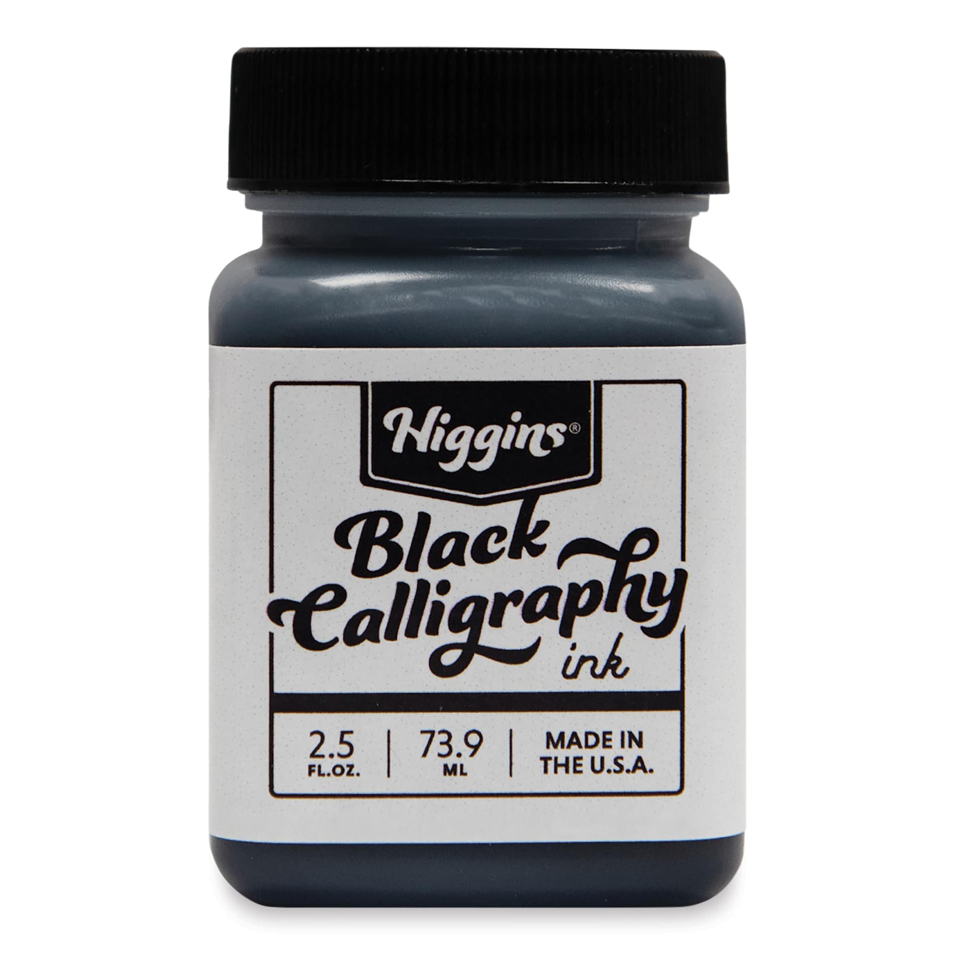 Higgins Calligraphy Ink - 2.5 oz, Black, Waterproof, Pigment Based, front