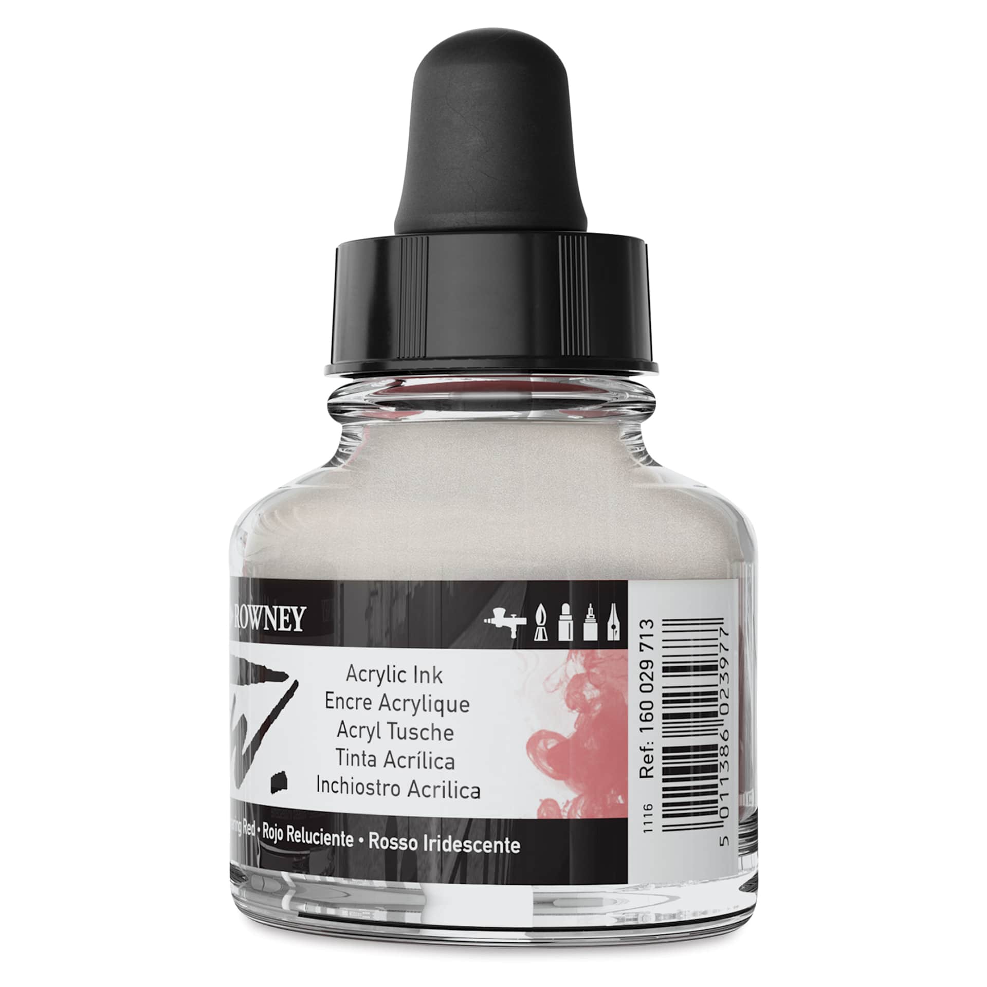 Daler-Rowney FW Acrylic Water-Resistant Artists Ink - 1 oz, Shimmering Red  back