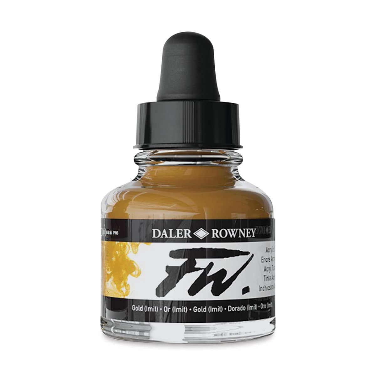 Daler-Rowney FW Acrylic Water-Resistant Artists Ink - 1 oz, Gold