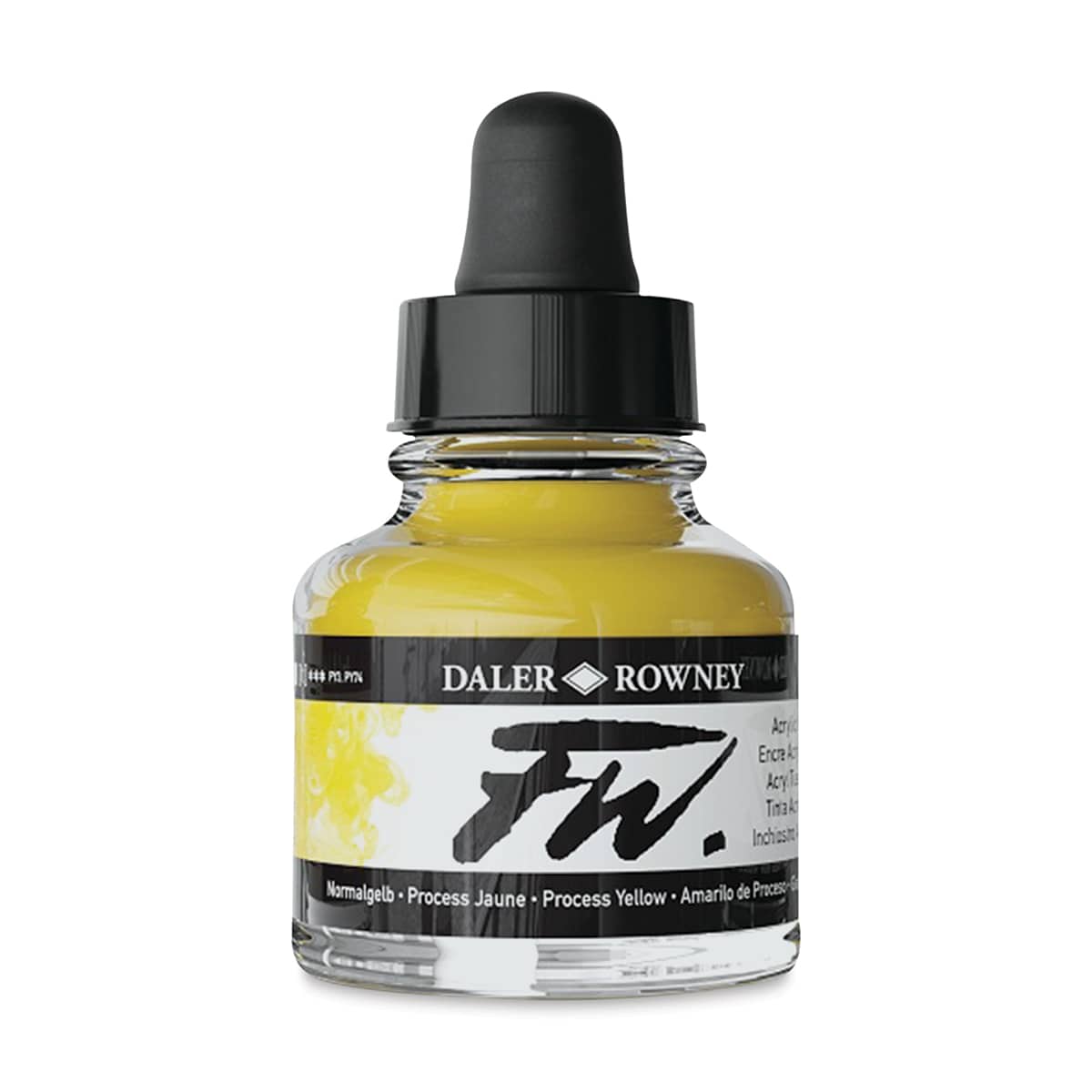 Daler-Rowney FW Acrylic Water-Resistant Artists Ink - 1 oz, Process Yellow