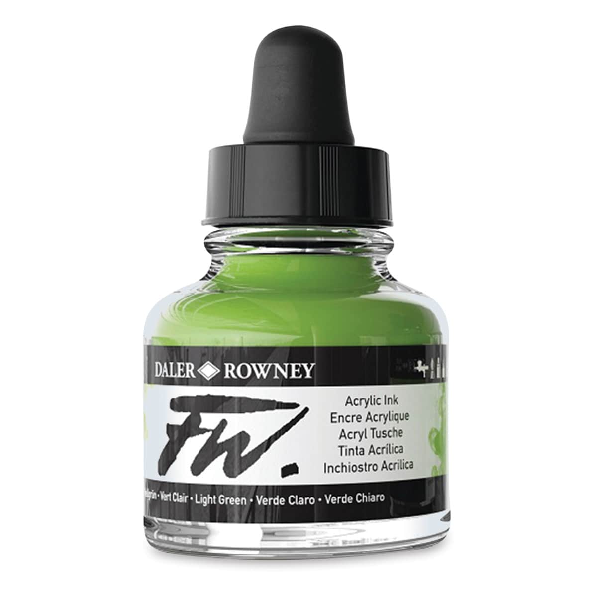 Daler-Rowney FW Acrylic Water-Resistant Artists Ink - 1 oz, Light Green side