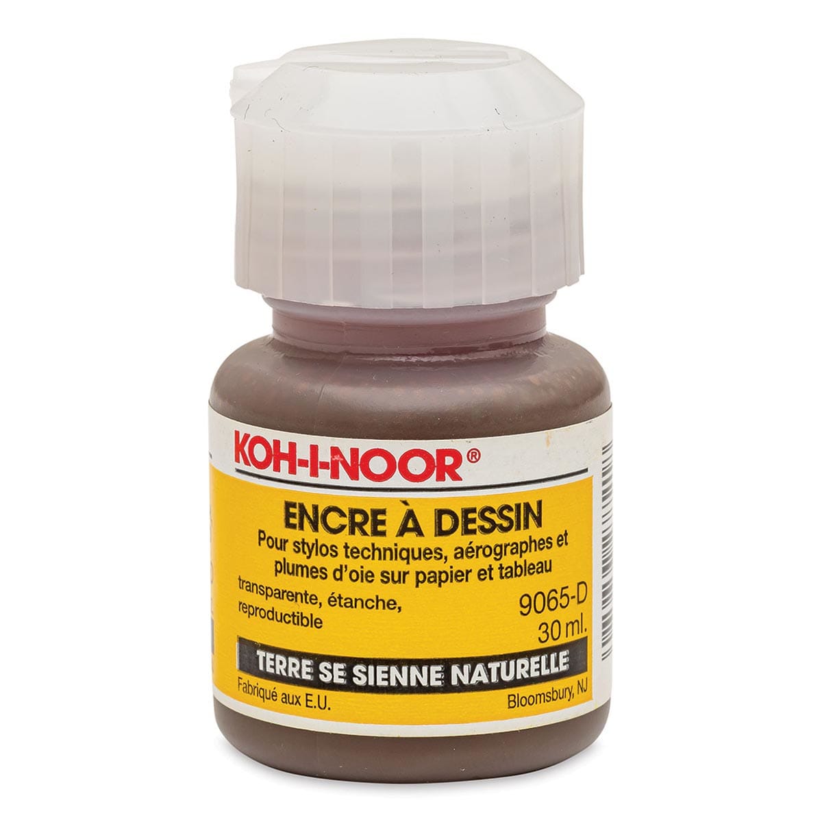 Koh-I-Noor Water-Resistant Drawing Ink - 1 oz, Sienna back