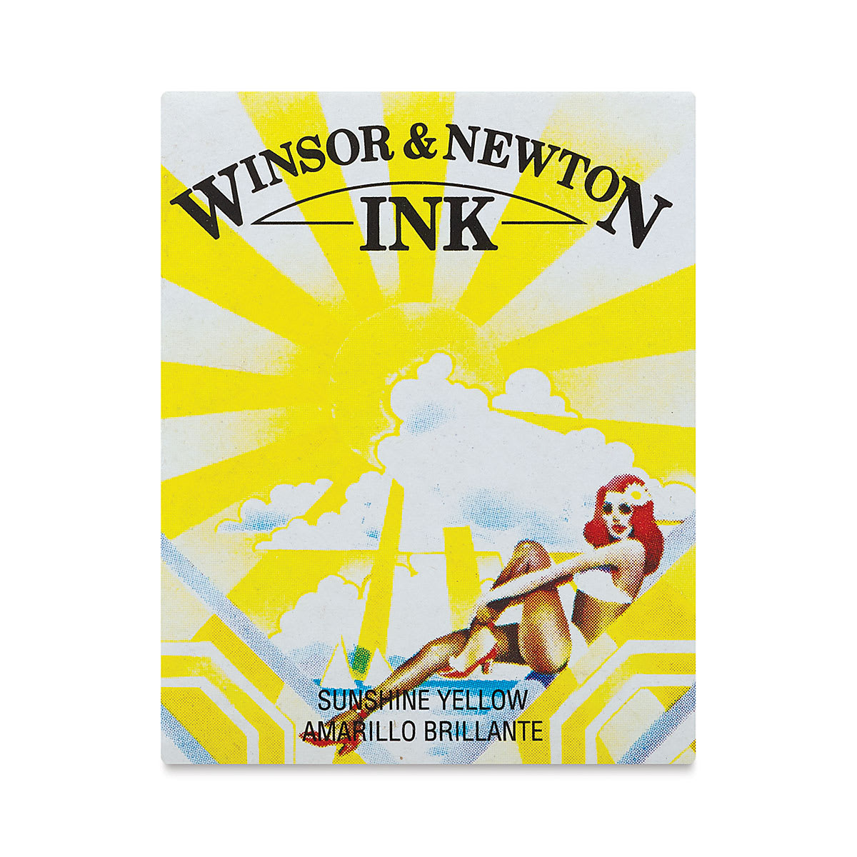 Winsor & Newton Drawing Ink - Sunshine Yellow, 14 ml package