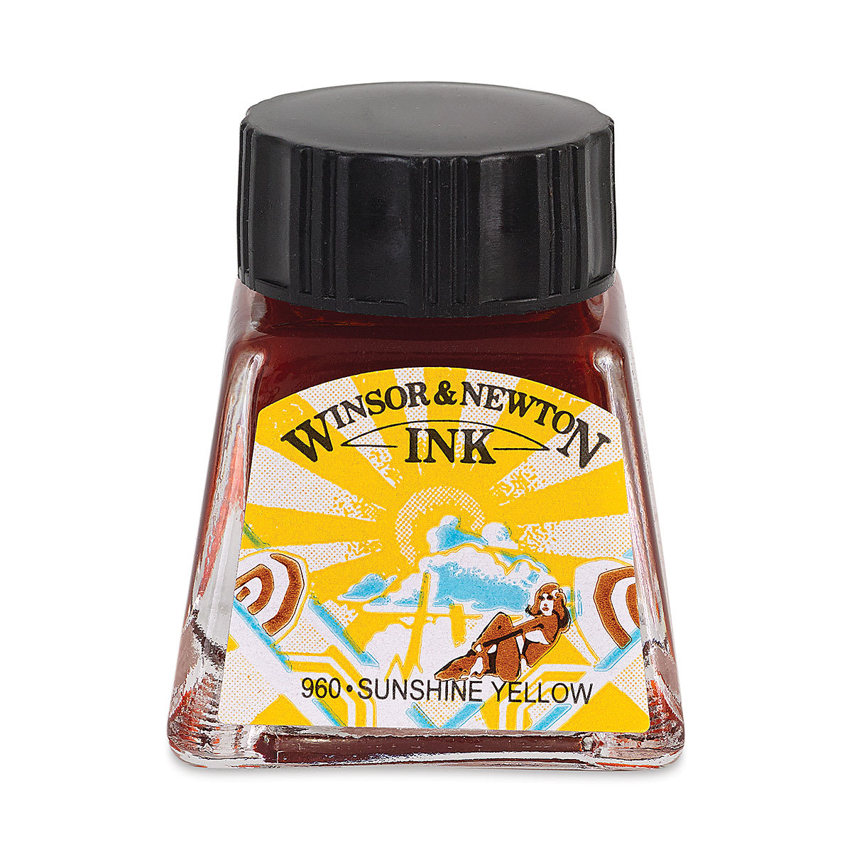 Winsor & Newton Drawing Ink - Sunshine Yellow, 14 ml