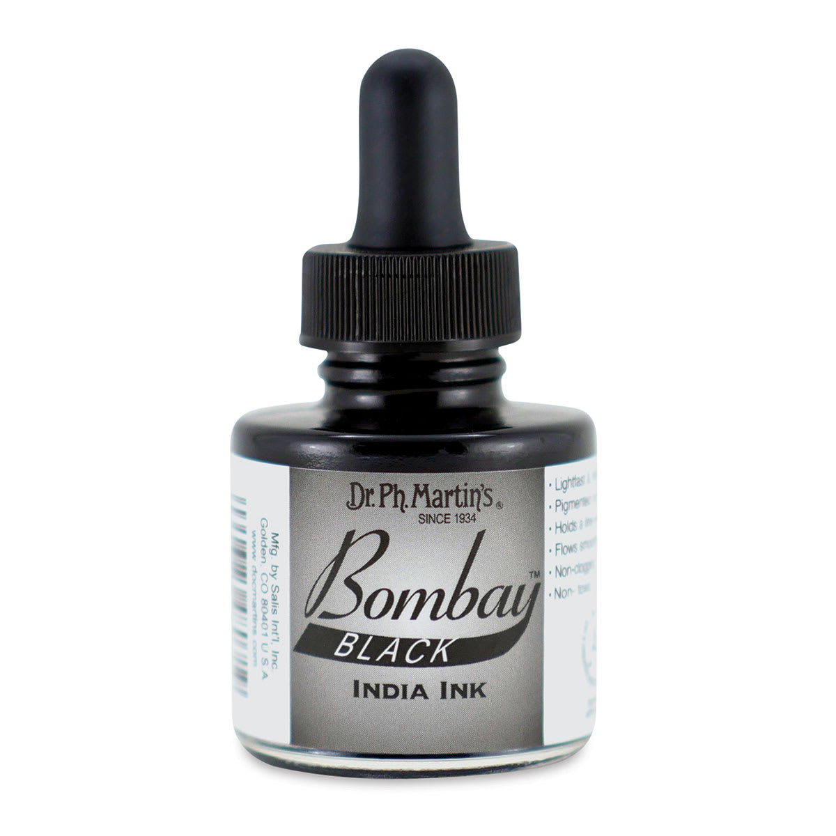 Dr. Ph. Martin's Bombay India Ink - 1 oz, Black