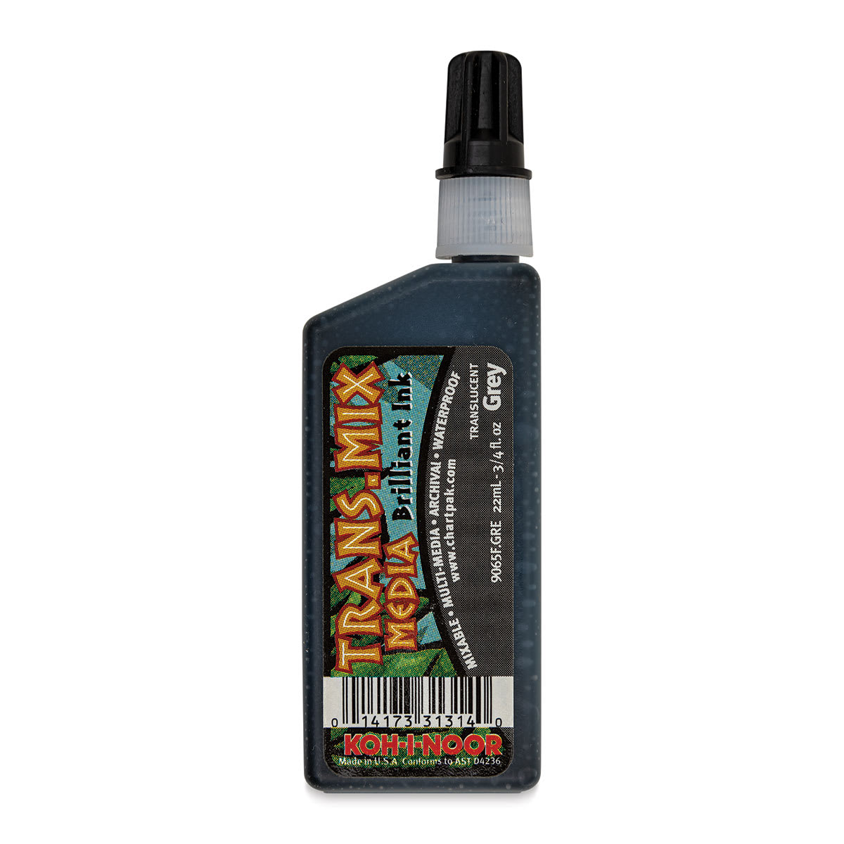 Koh-I-Noor Trans-Mix Media Brilliant Ink - 3/4 oz, Gray