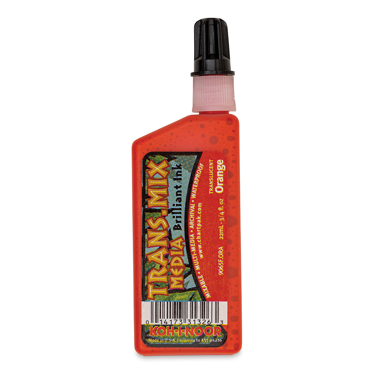 Koh-I-Noor Trans-Mix Media Brilliant Ink - 3/4 oz, Orange