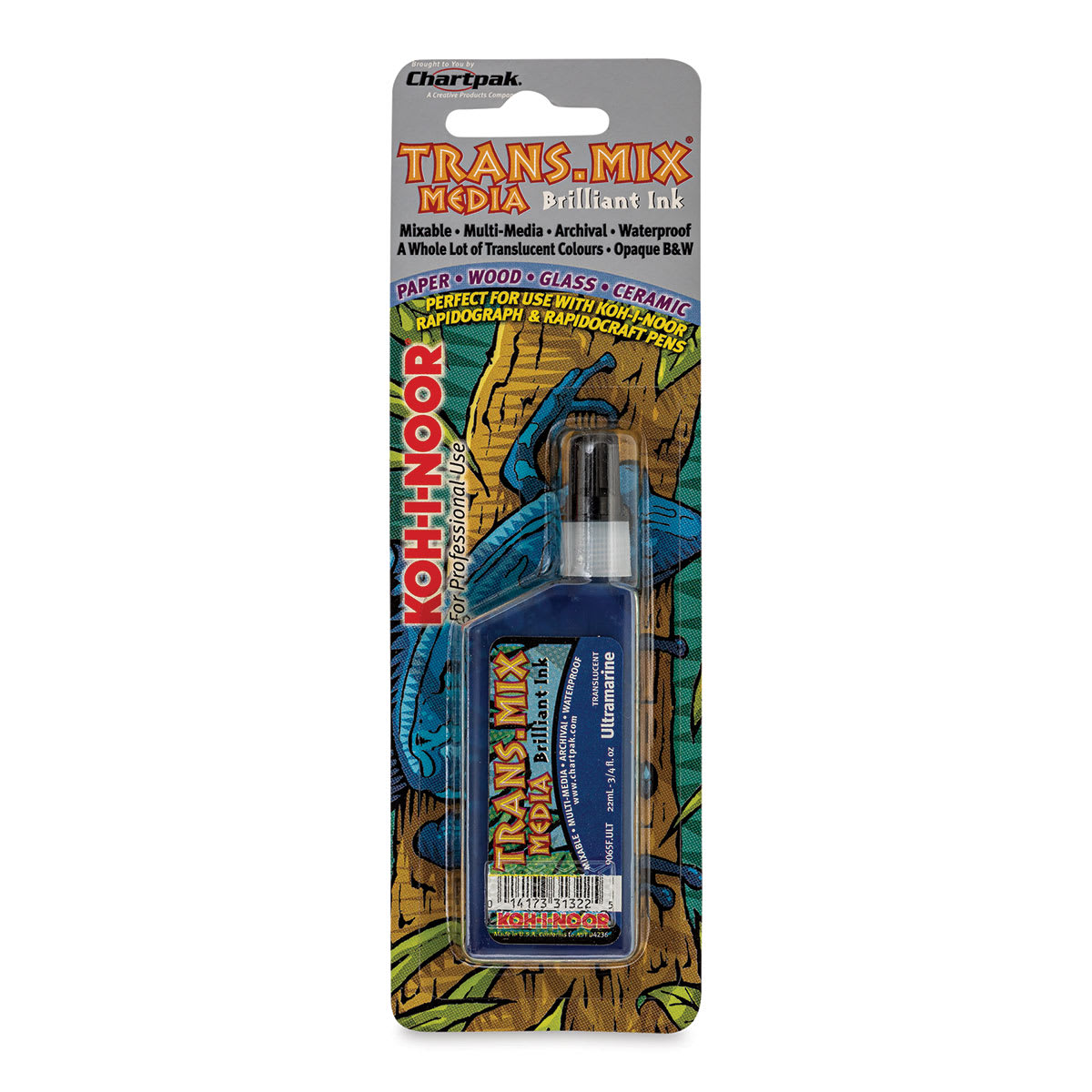 Koh-I-Noor Trans-Mix Media Brilliant Ink - 3/4 oz, Ultramarine
