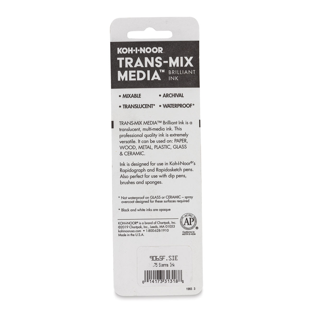 Koh-I-Noor Trans-Mix Media Brilliant Ink - 3/4 oz, Raw Sienna