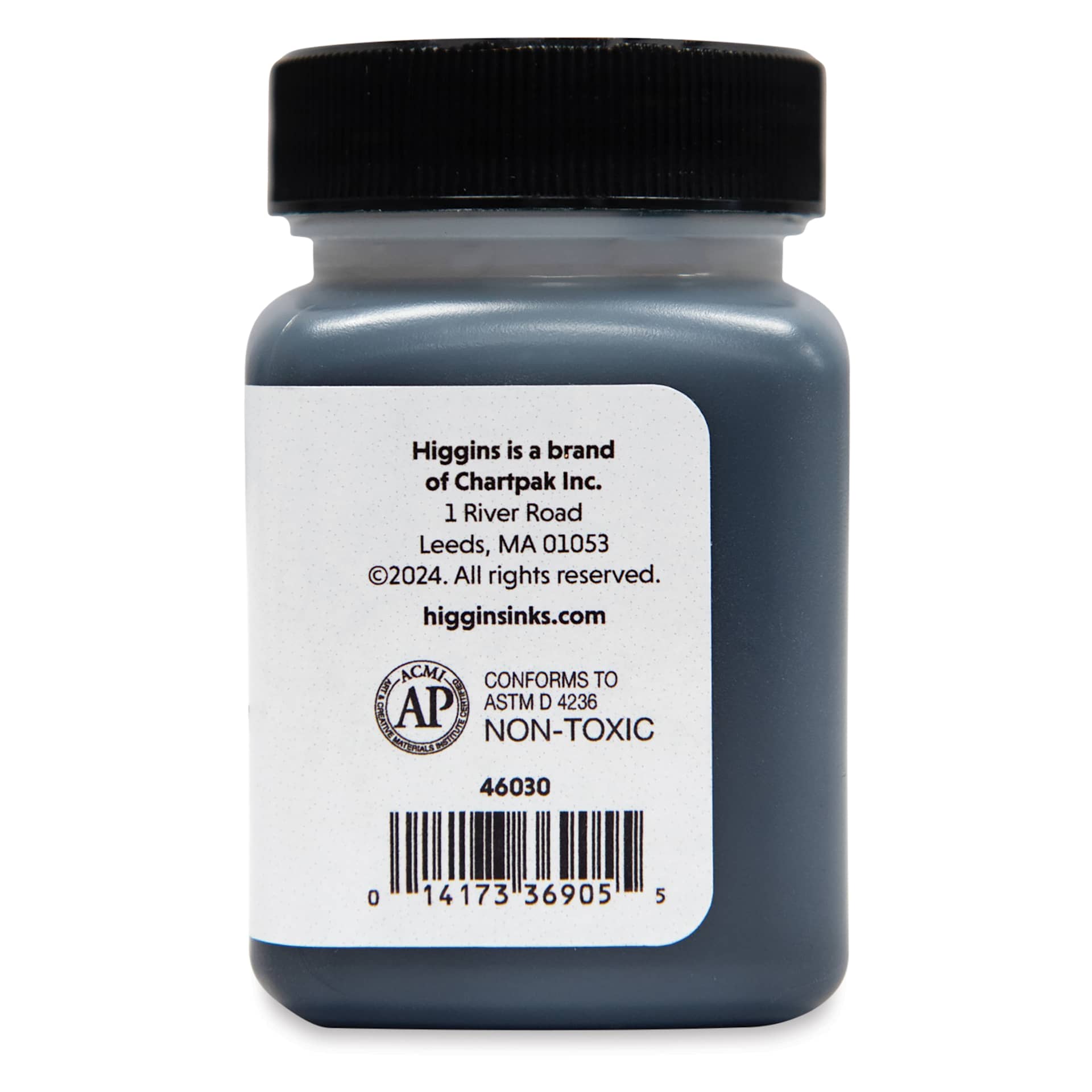 Higgins Fountain Pen India Ink - 2.5 oz, Black, barcode side Higgins Fountain Pen India Ink - 2.5 oz, Black, barcode side