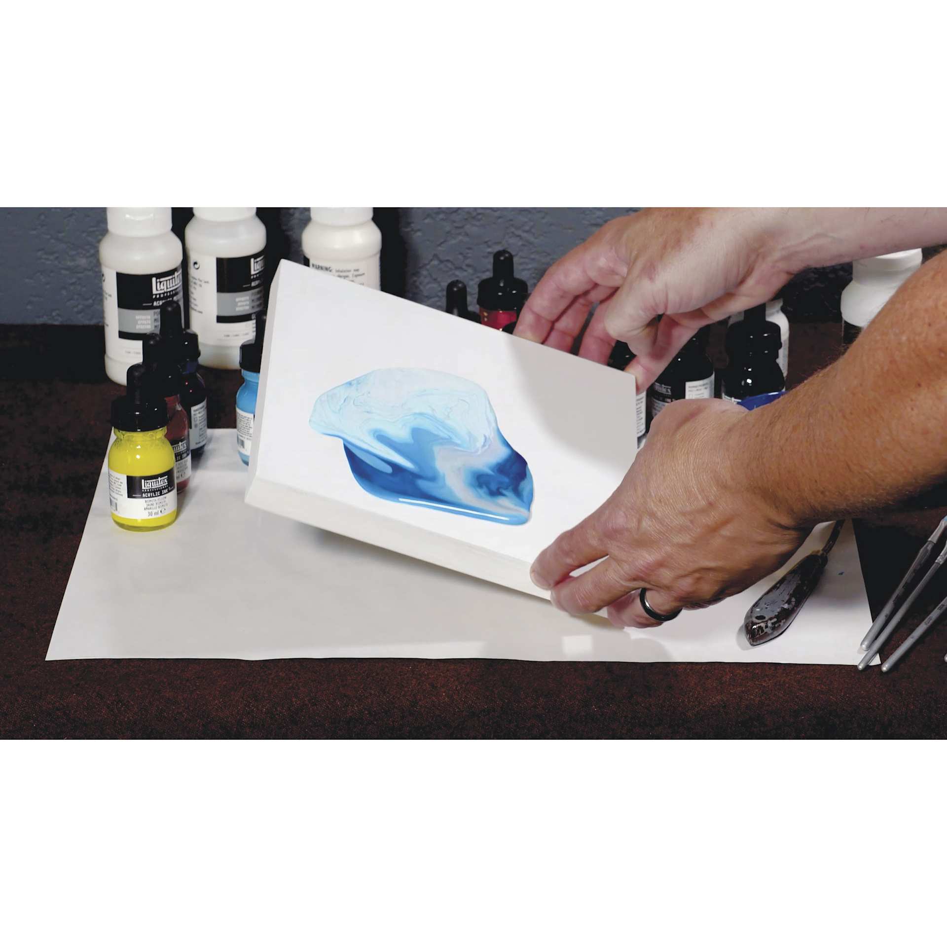 Liquitex Professional Acrylic Inks and Sets, ink on canvas