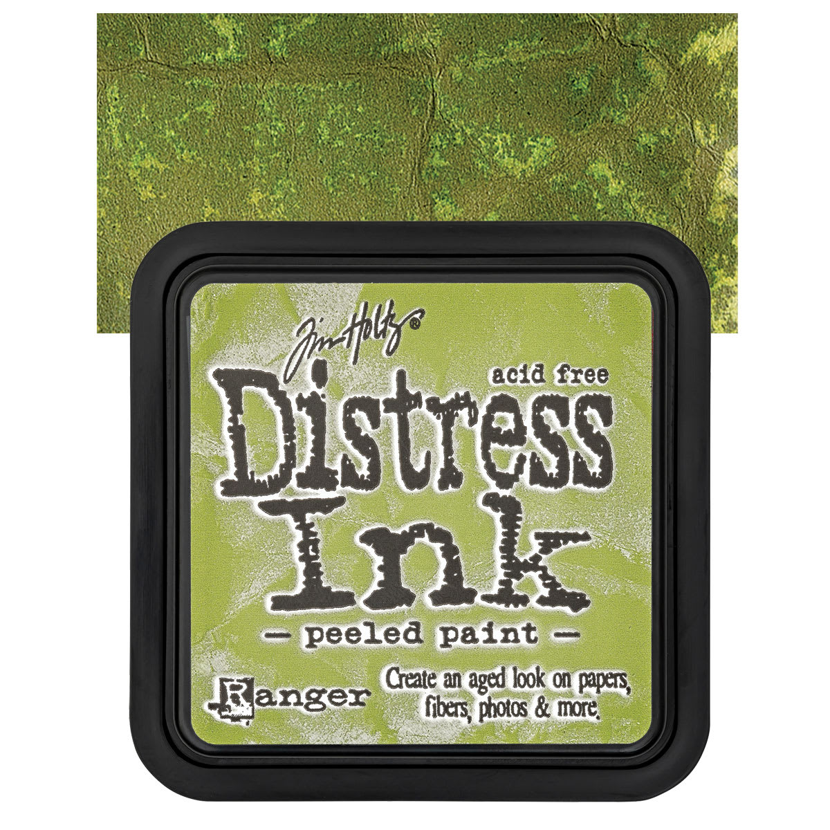 Ranger Distress Ink Pad - Peeled Paint pad and swatch