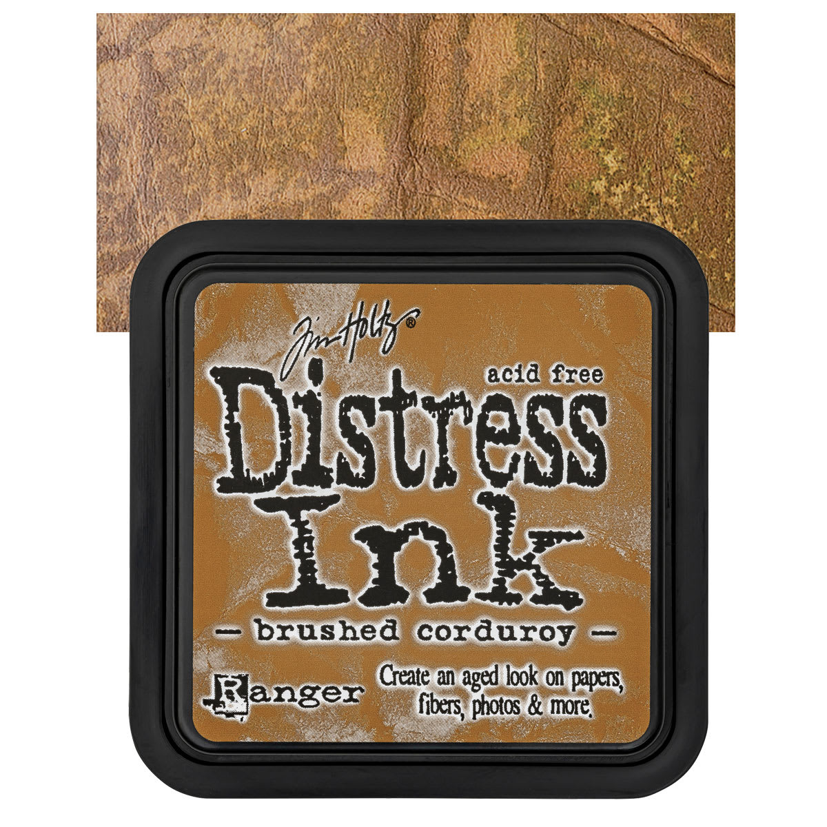 Ranger Distress Ink Pad - Brushed Corduroy pad and swatch