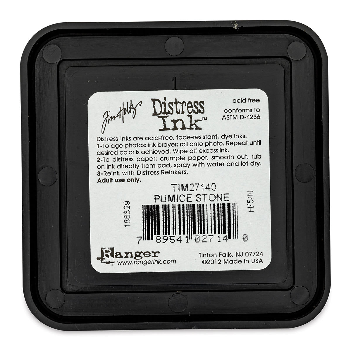 Back of Ranger Distress Ink Pad - Pumice Stone