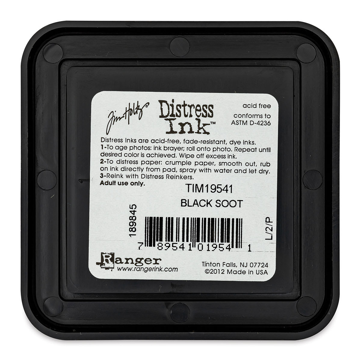 Ranger Distress Ink Pad - Black Soot
