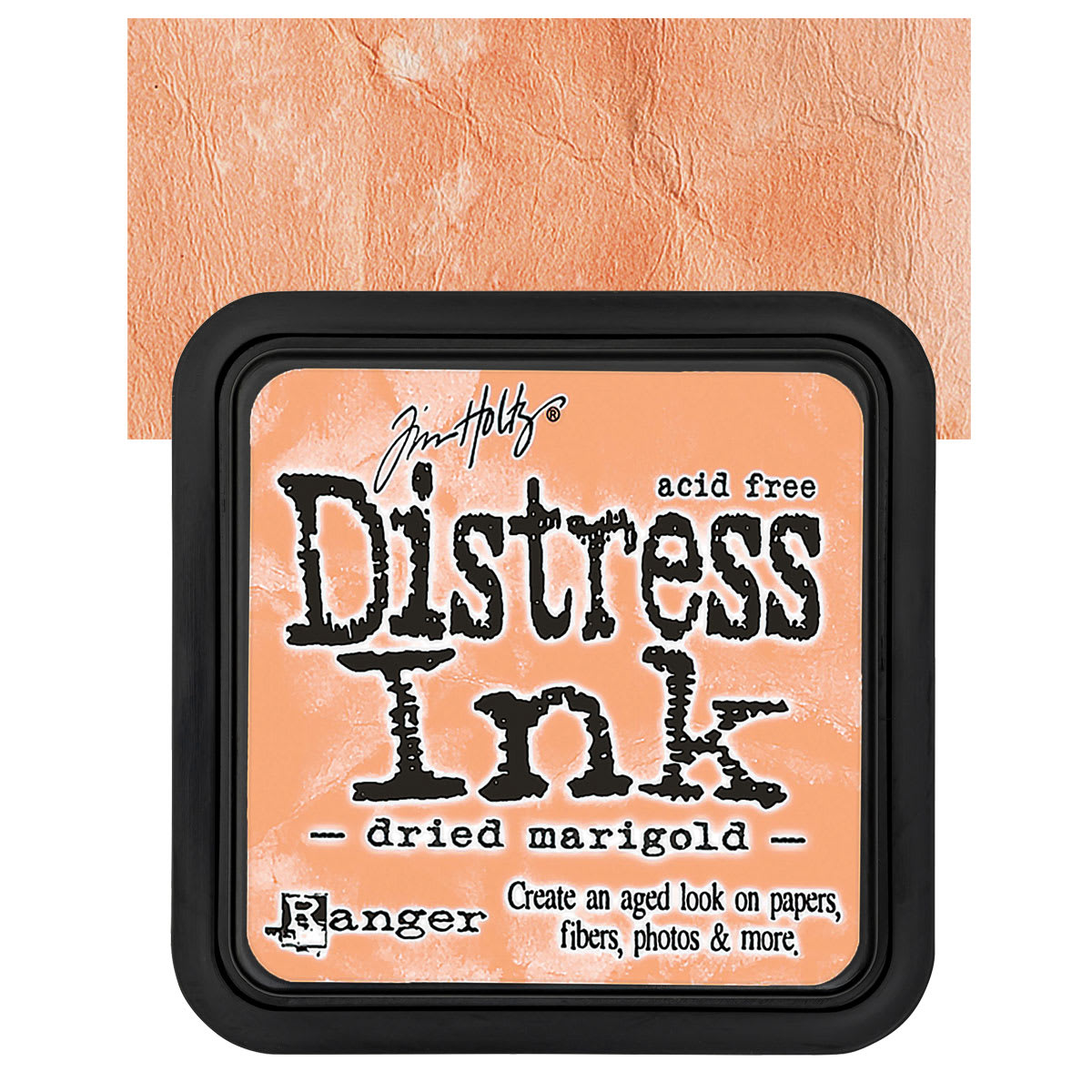 Ranger Distress Ink Pad - Dried Marigold pad and swatch