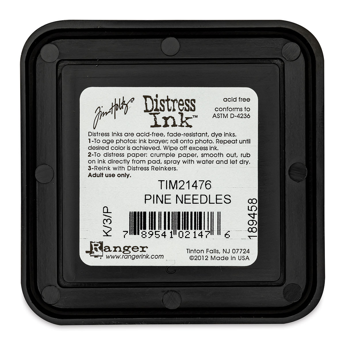 Back of Ranger Distress Ink Pad - Pine Needle