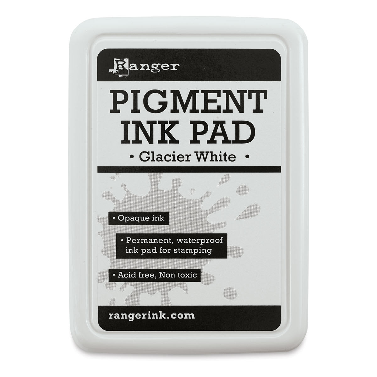 Ranger Pigment Ink Pad - Front of Glacier White package