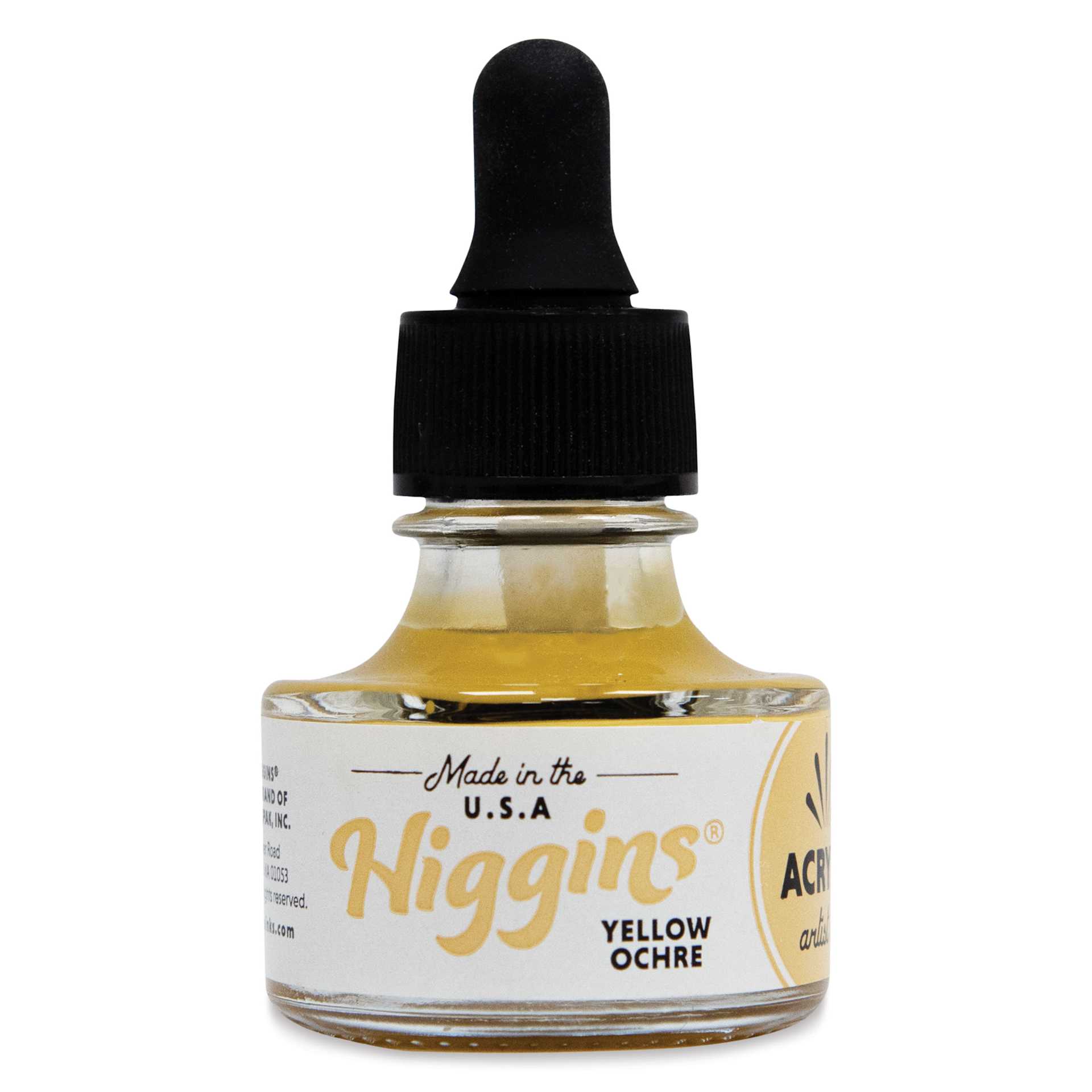 Higgins Acrylic Ink - Yellow Ochre, 1 oz