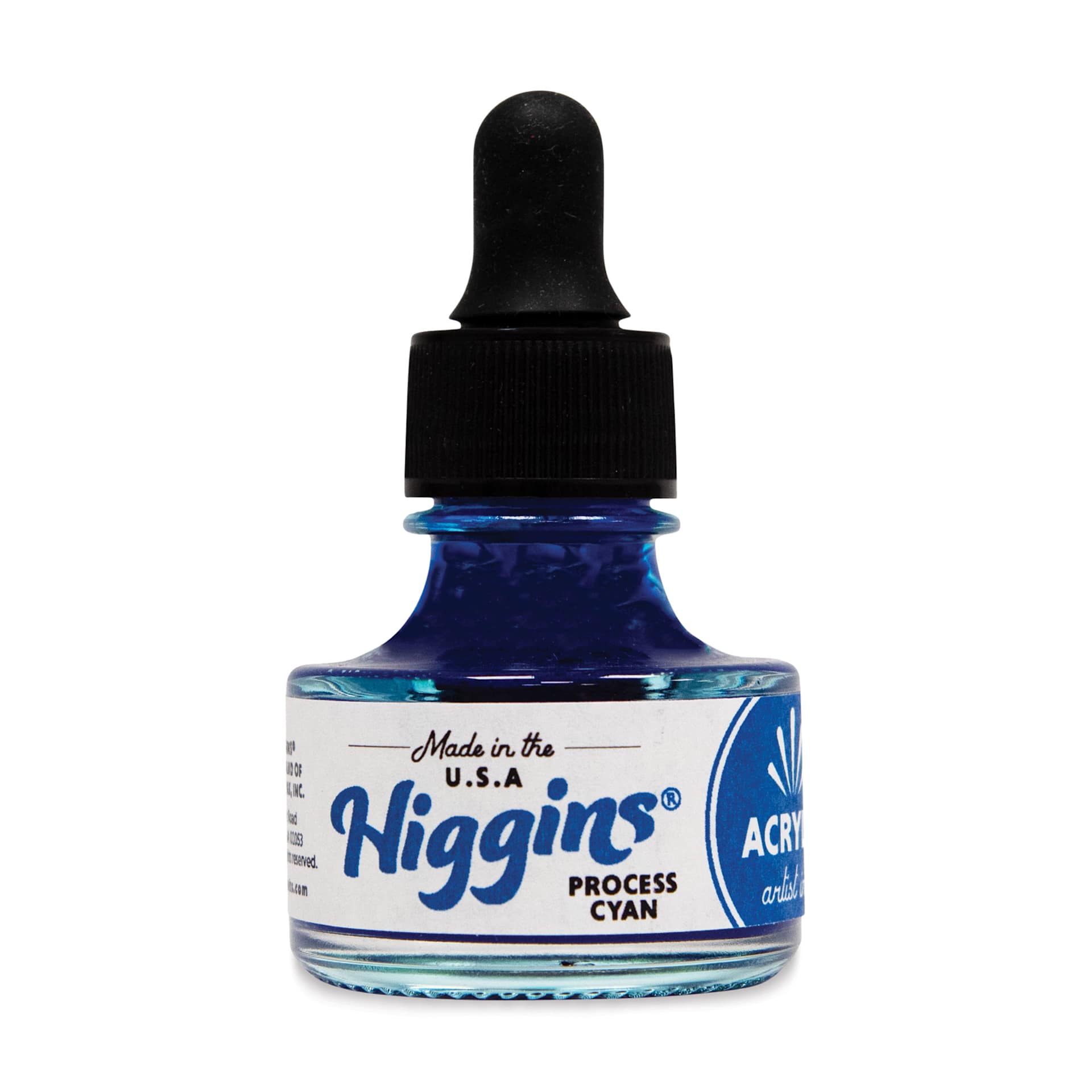 Higgins Acrylic Ink - Process Cyan, 1 oz