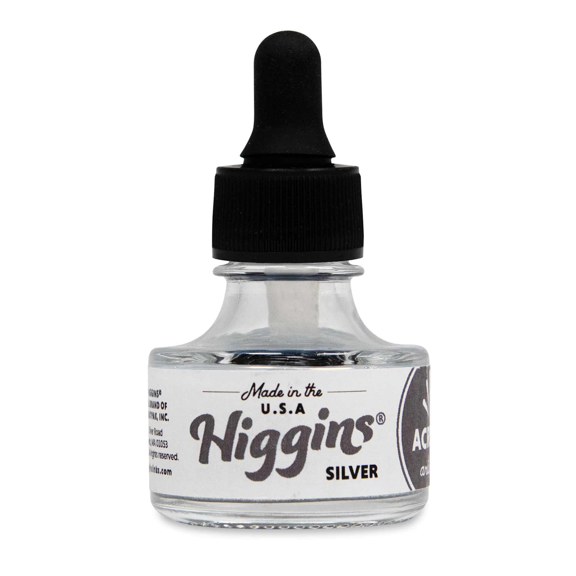 Higgins Acrylic Ink - Silver, 1 oz