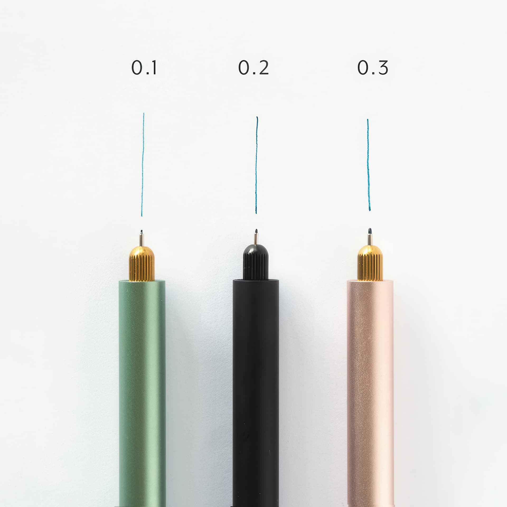 Tom's Studio Lumos Pro Refillable Dual Tip Pens, 0.1, 0.2 and 0.3 line widths