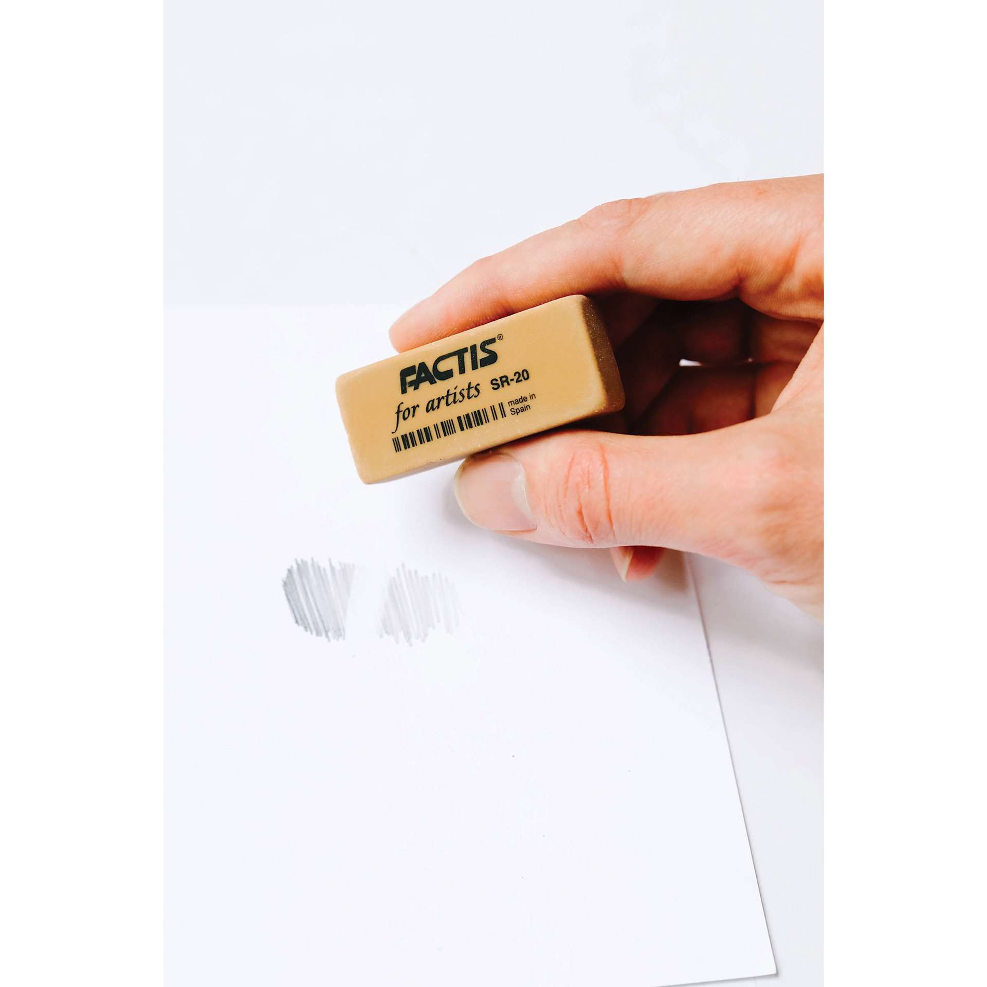 General's Factis Art Gum Eraser - Large, in use