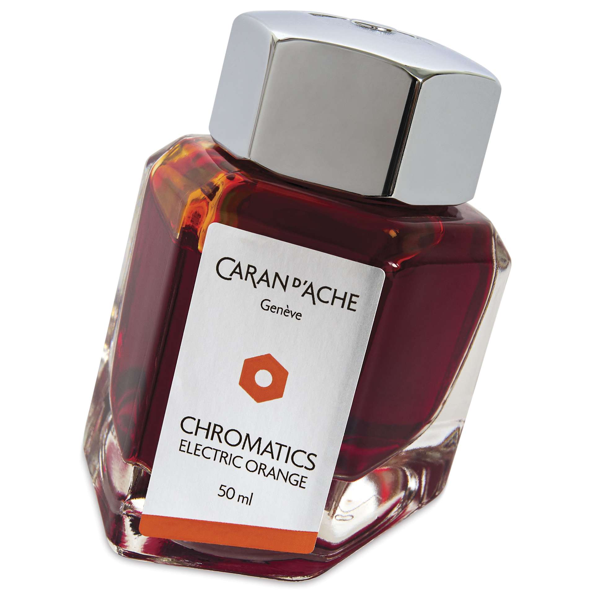 Caran d'Ache Chromatics Ink - Electric Orange, 50 ml Jar