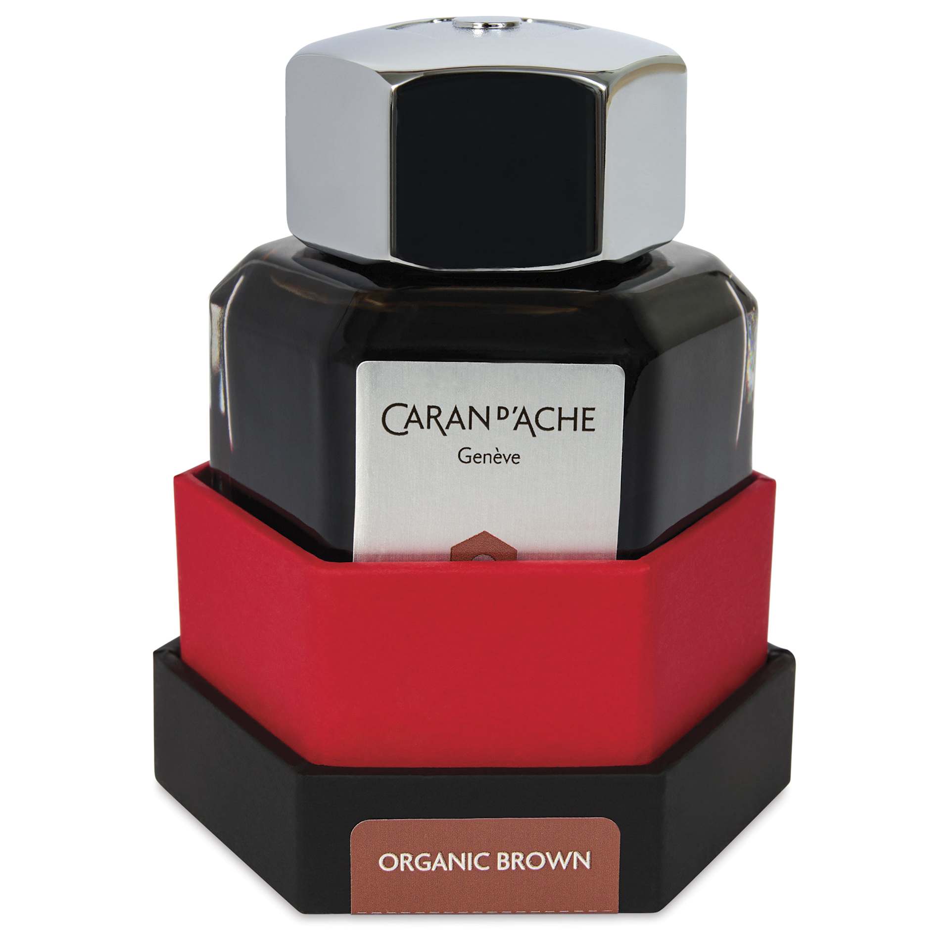 Caran d'Ache Chromatics Ink - Organic Brown, 50 ml Jar, jar in package base