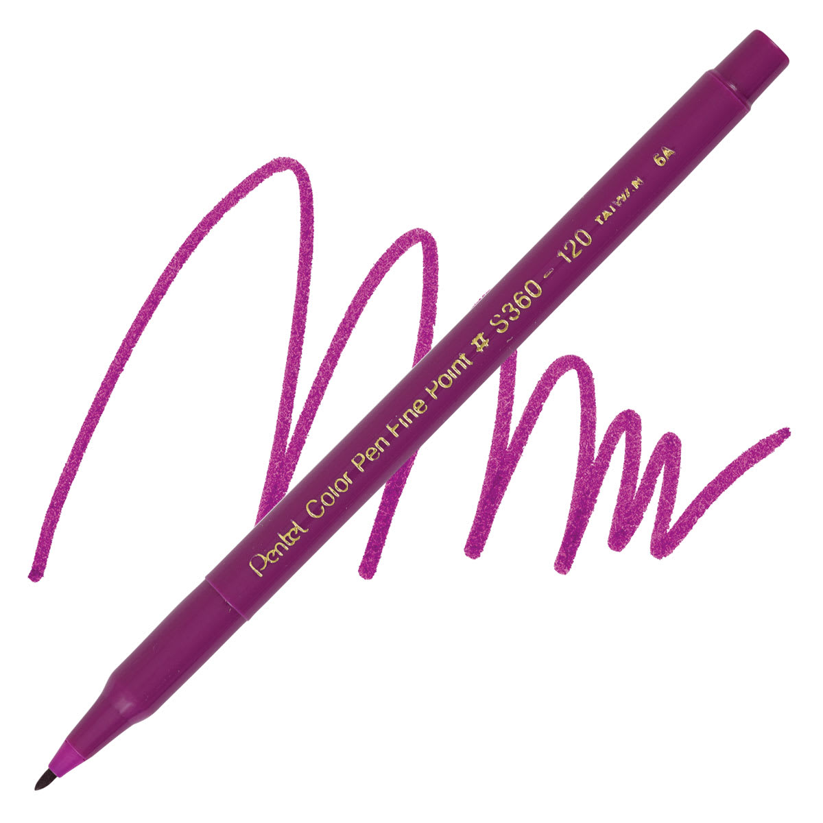 Pentel Color Pen - Magenta pen and swatch