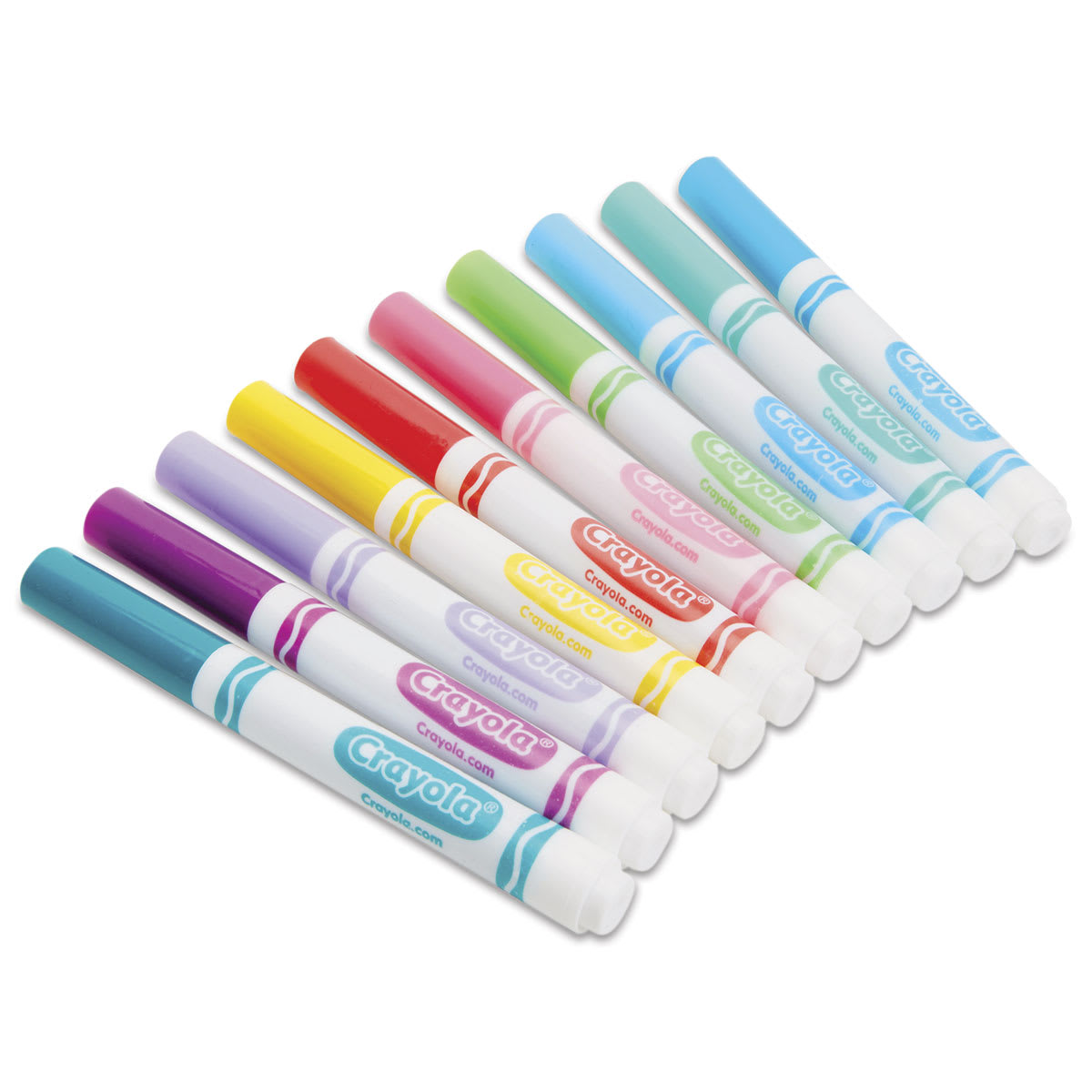 Crayola Broad Line Markers - Assorted Colors, Set of 10, fanned out Crayola Broad Line Markers - Assorted Colors, Set of 10, fanned out