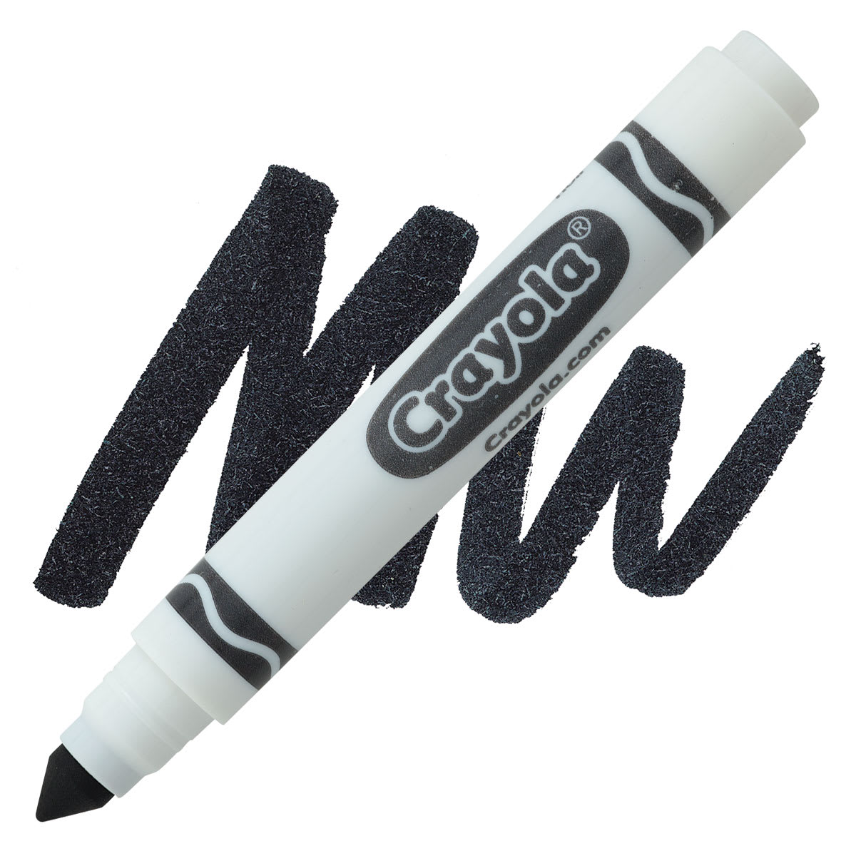 Crayola Broad Line Marker - Black marker and swatch