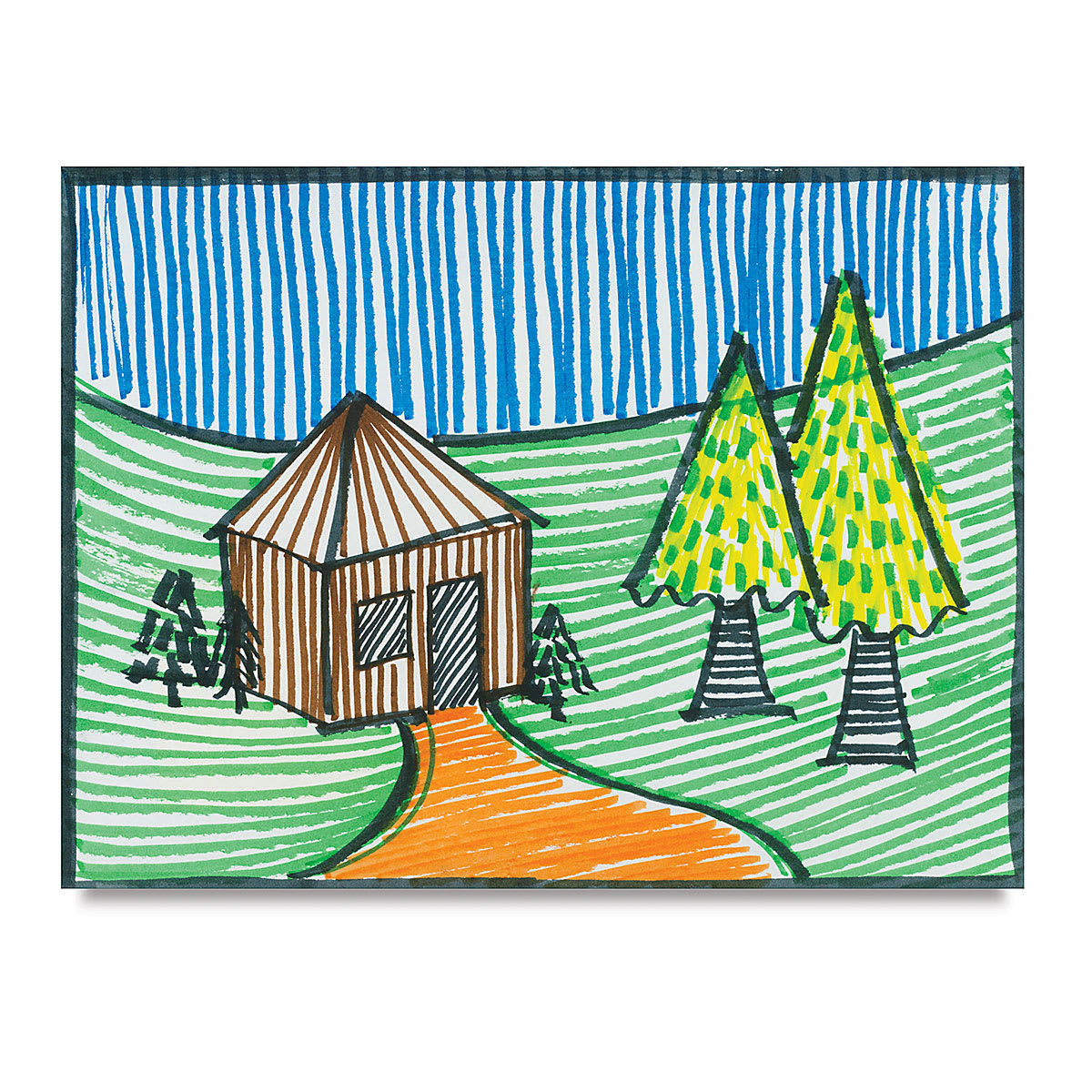 Artwork created with Prang Washable Markers