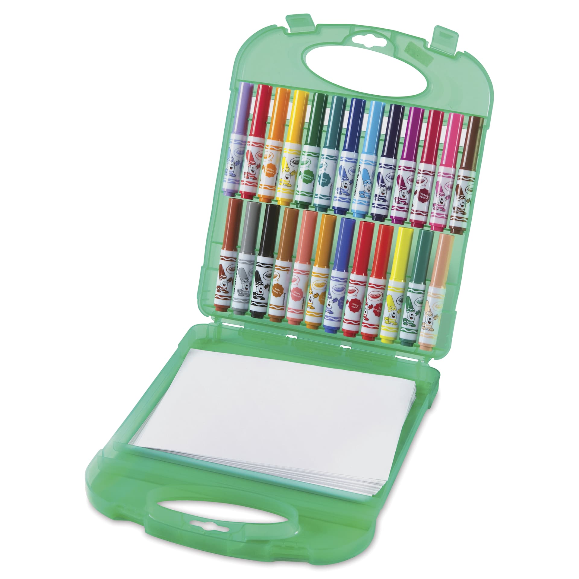 Crayola Pip-Squeaks Washable Markers and Paper Set - Set of 65 with Carrying Case, open