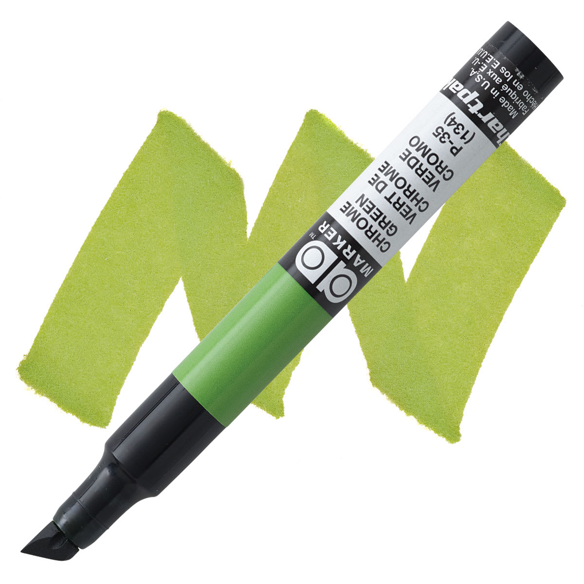 Chartpak Ad Marker - Chrome Green marker and swatch