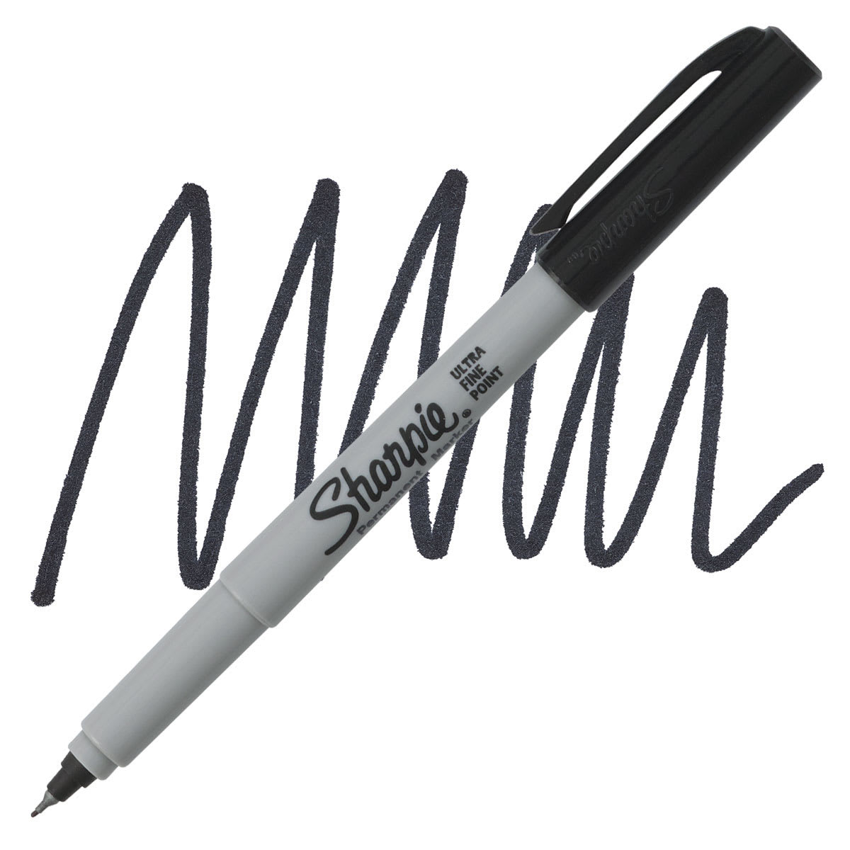 Sharpie Ultra-Fine Point Marker - Black marker and swatch