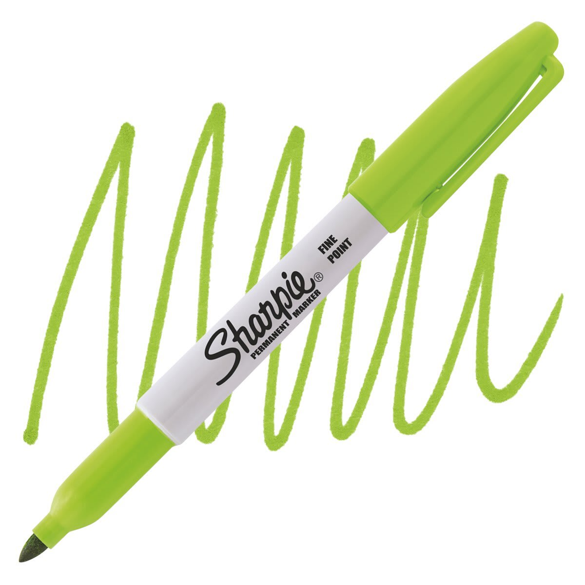 Sharpie Fine Point Permanent Marker - Venus Green marker and swatch