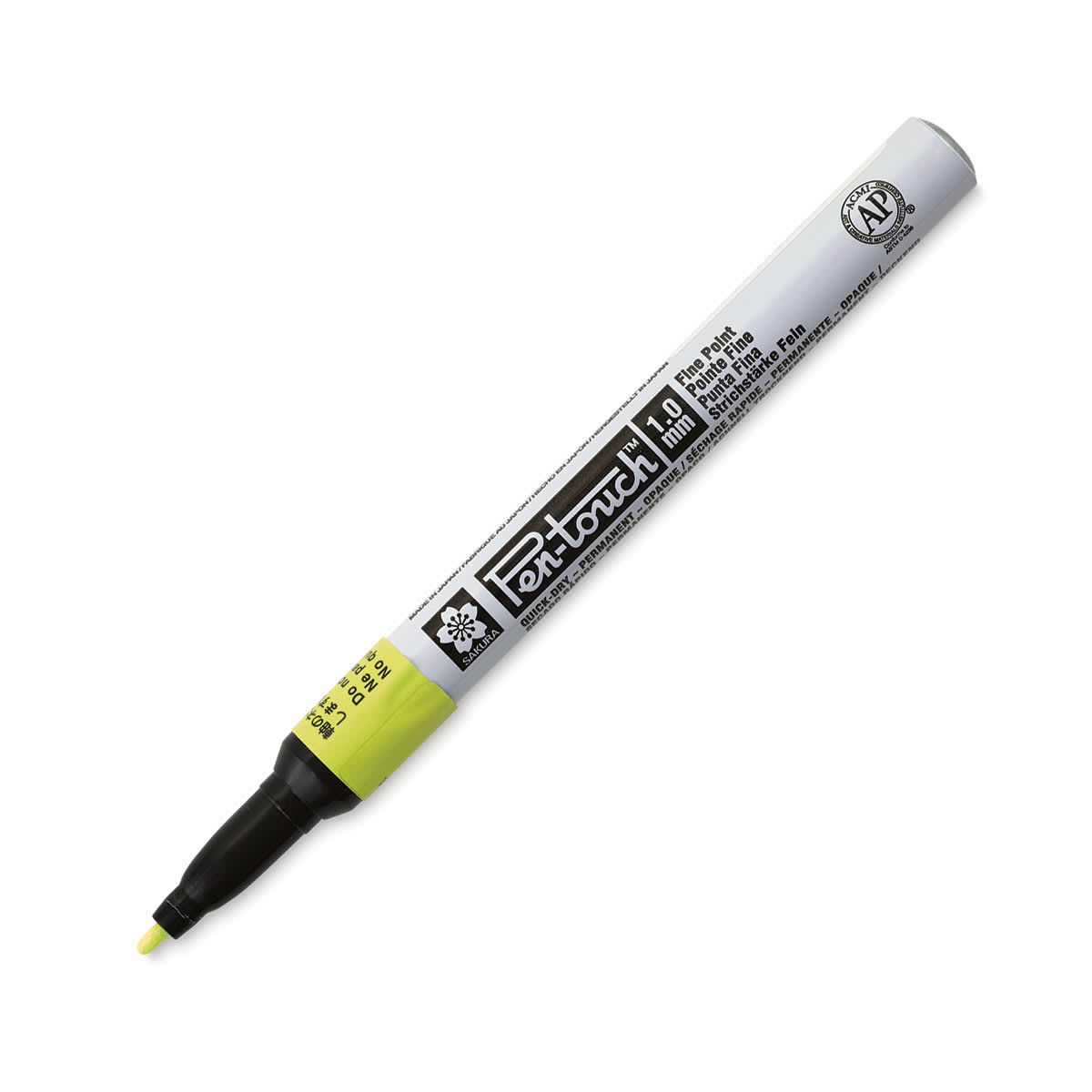 Sakura Pen-Touch Paint Marker - Fine Tip, Fluorescent Yellow (marker with cap removed)