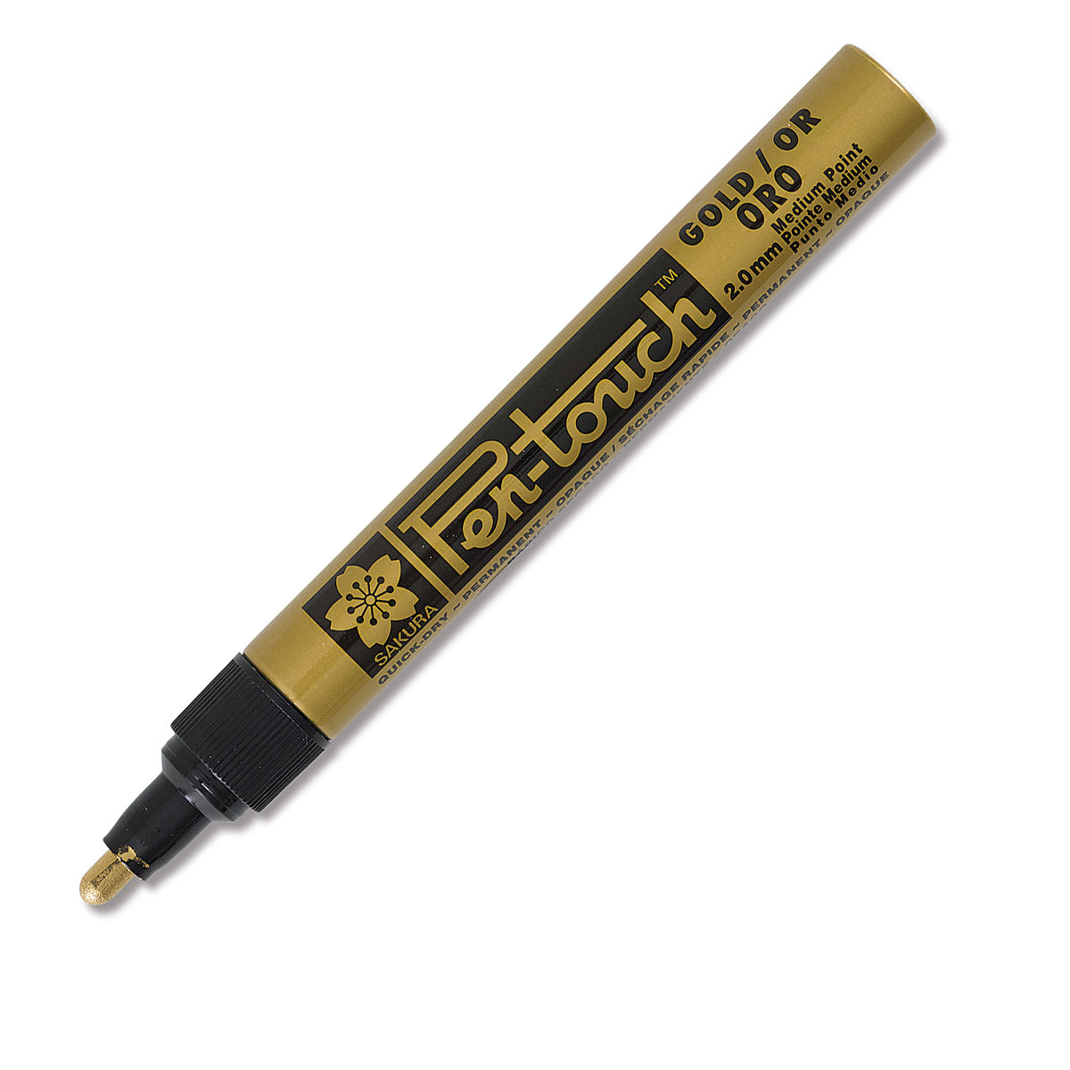 Sakura Pen-Touch Paint Marker - Medium Tip, Gold (marker with cap removed)