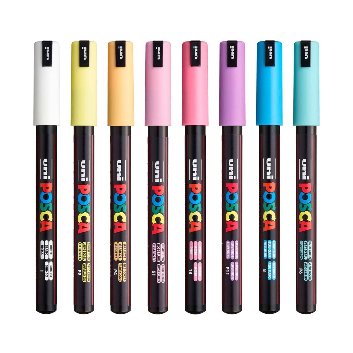 POSCA Paint Marker Set 8-Color PC-1MR Extra-Fine Soft Colours Set