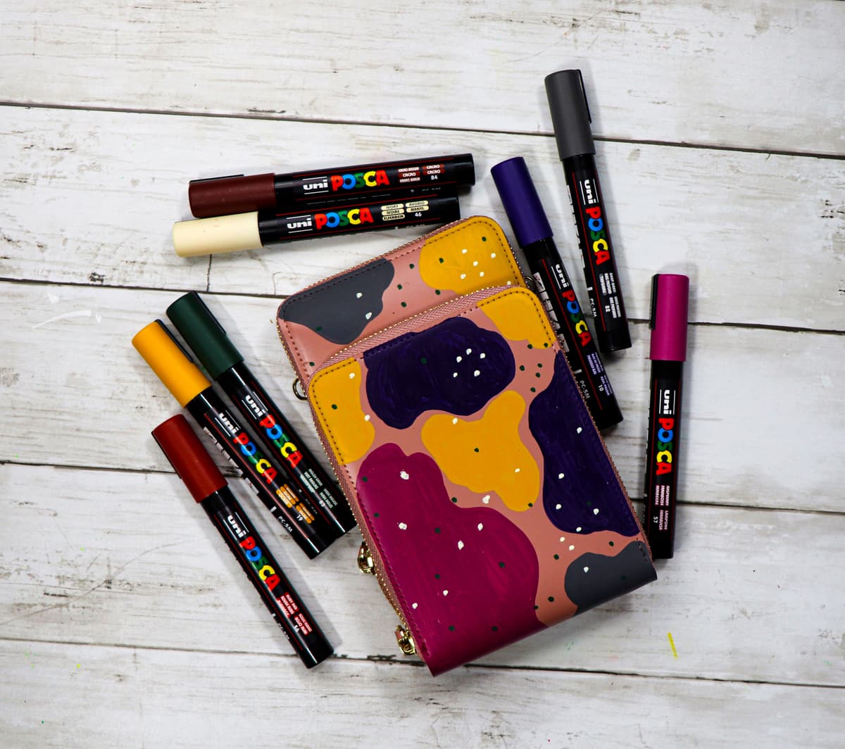 Posca Paint Markers - Set of 8, Dark Colors, Medium Bullet Tip, 2.5 mm