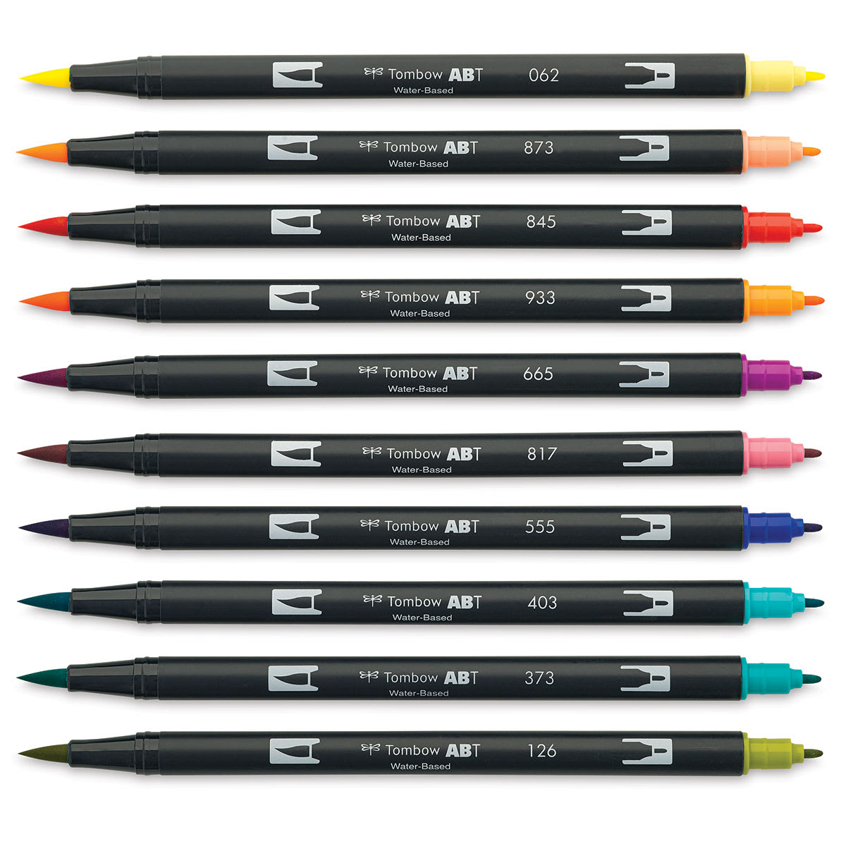 Tombow Dual Brush Pens - Retro Colors, Set of 10 (set contents)