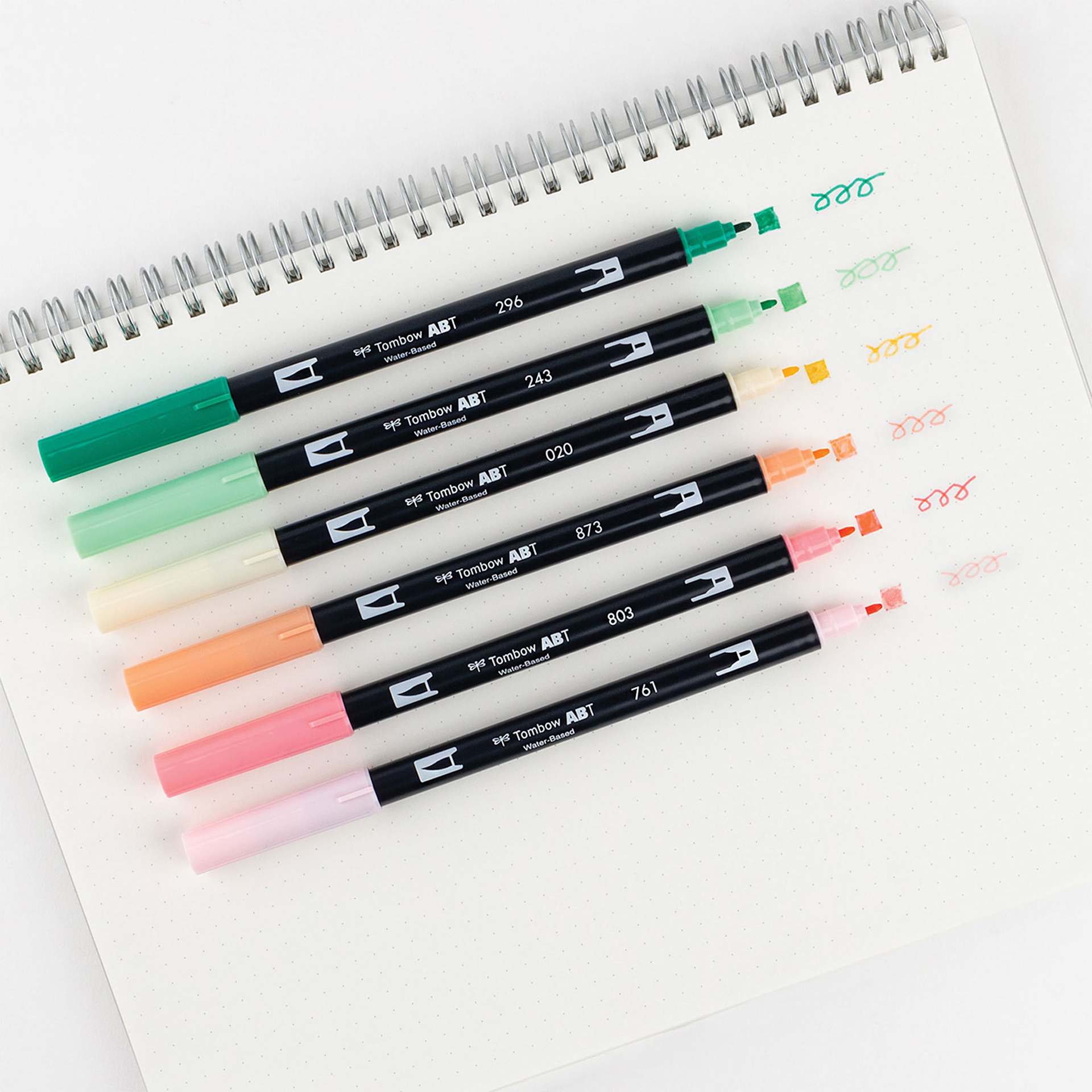 Tombow Dual Brush Pens - Just Peachy, Set of 6
