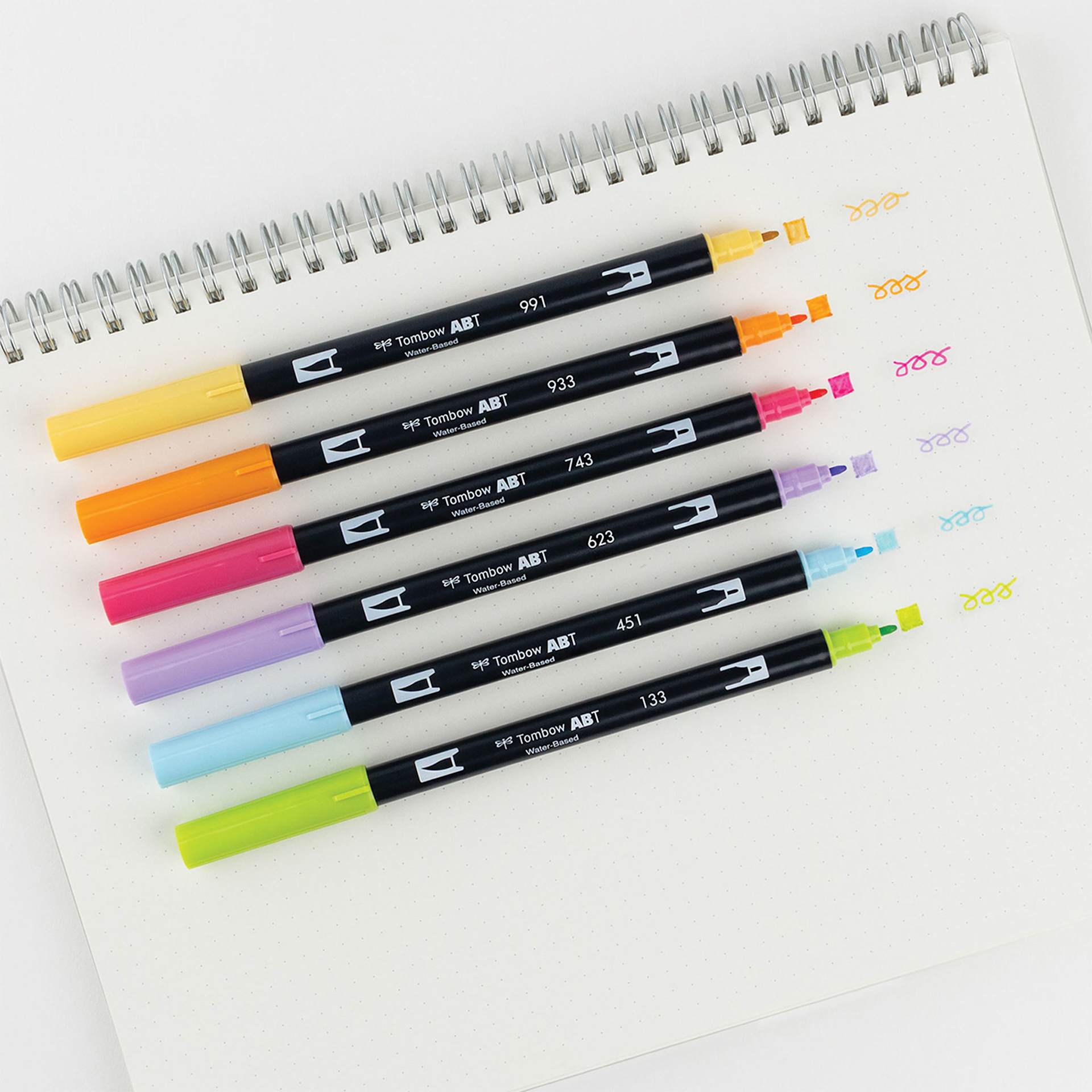 Tombow Dual Brush Pens - Yay Sorbet, Set of 6