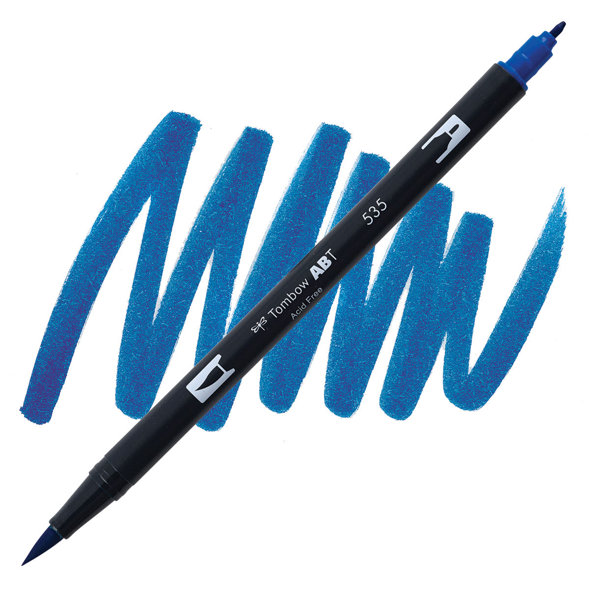 Tombow Dual Brush Pen - Cobalt Blue pen and swatch