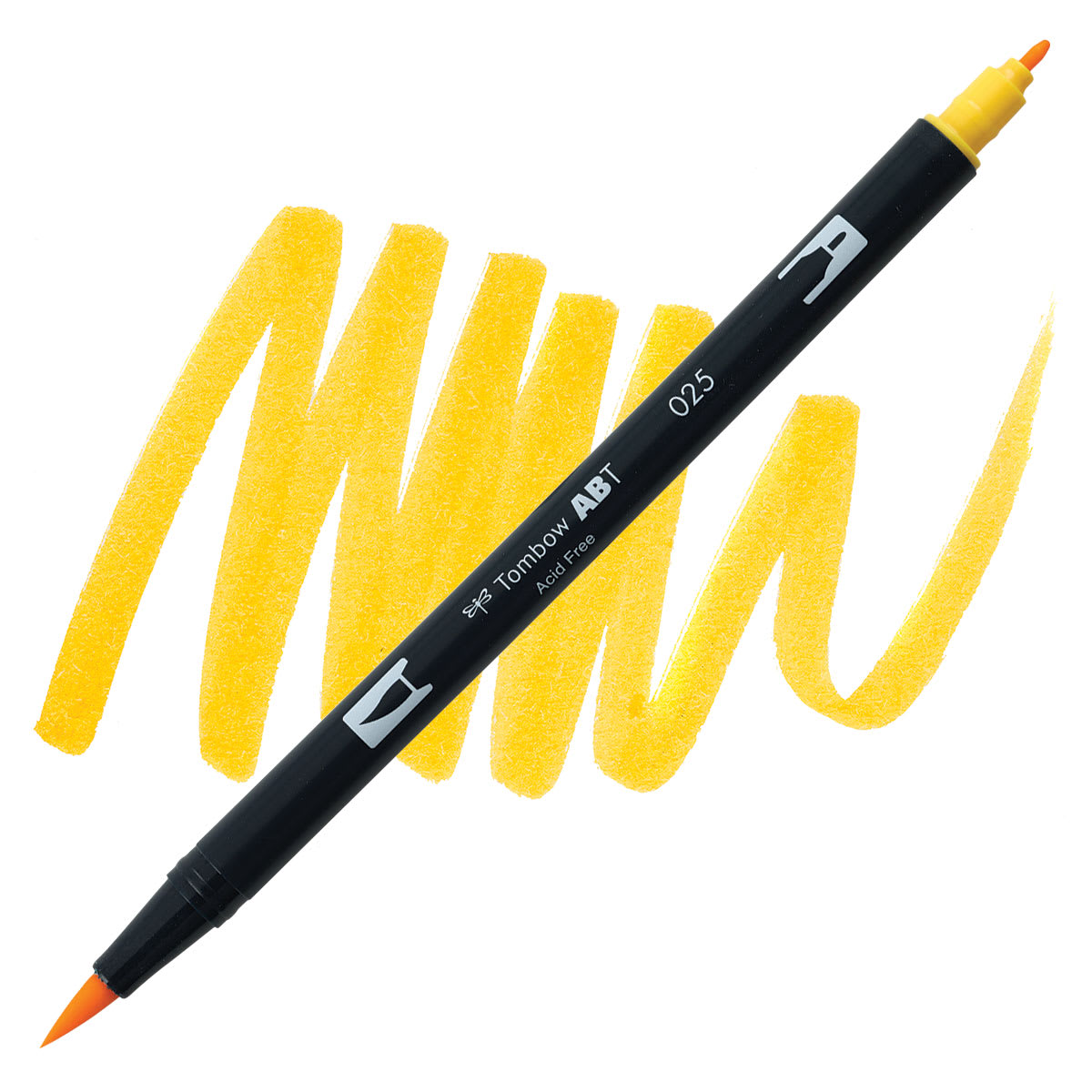 Tombow Dual Brush Pen - Light Orange pen and swatch