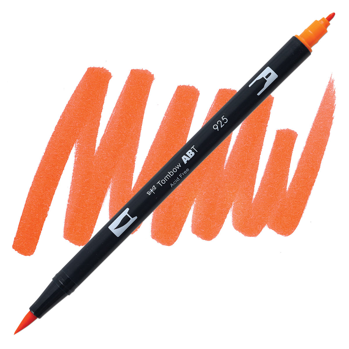 Tombow Dual Brush Pen - Scarlet Red pen and swatch